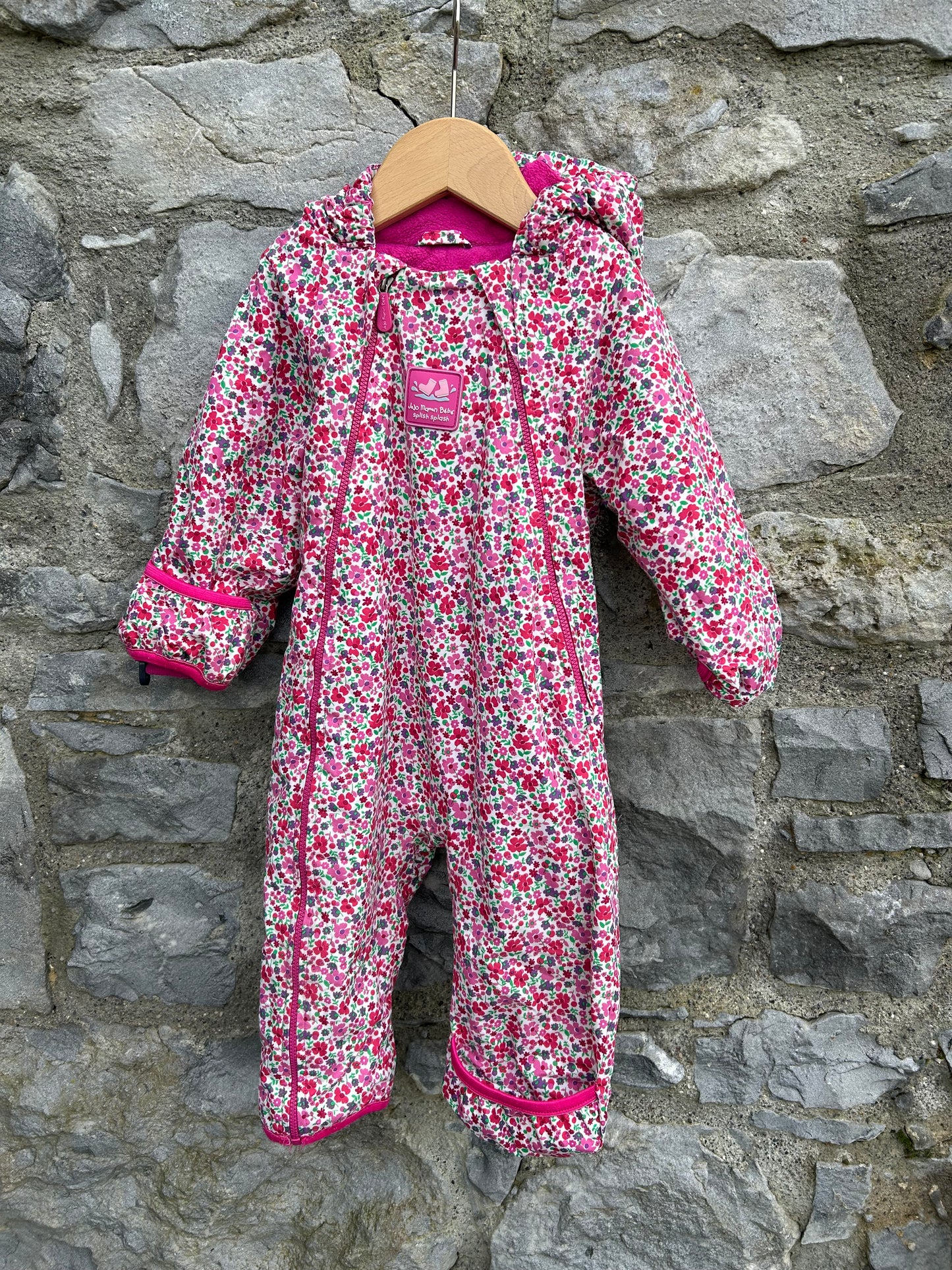 Pink floral pram suit 9-12m (74-80cm)