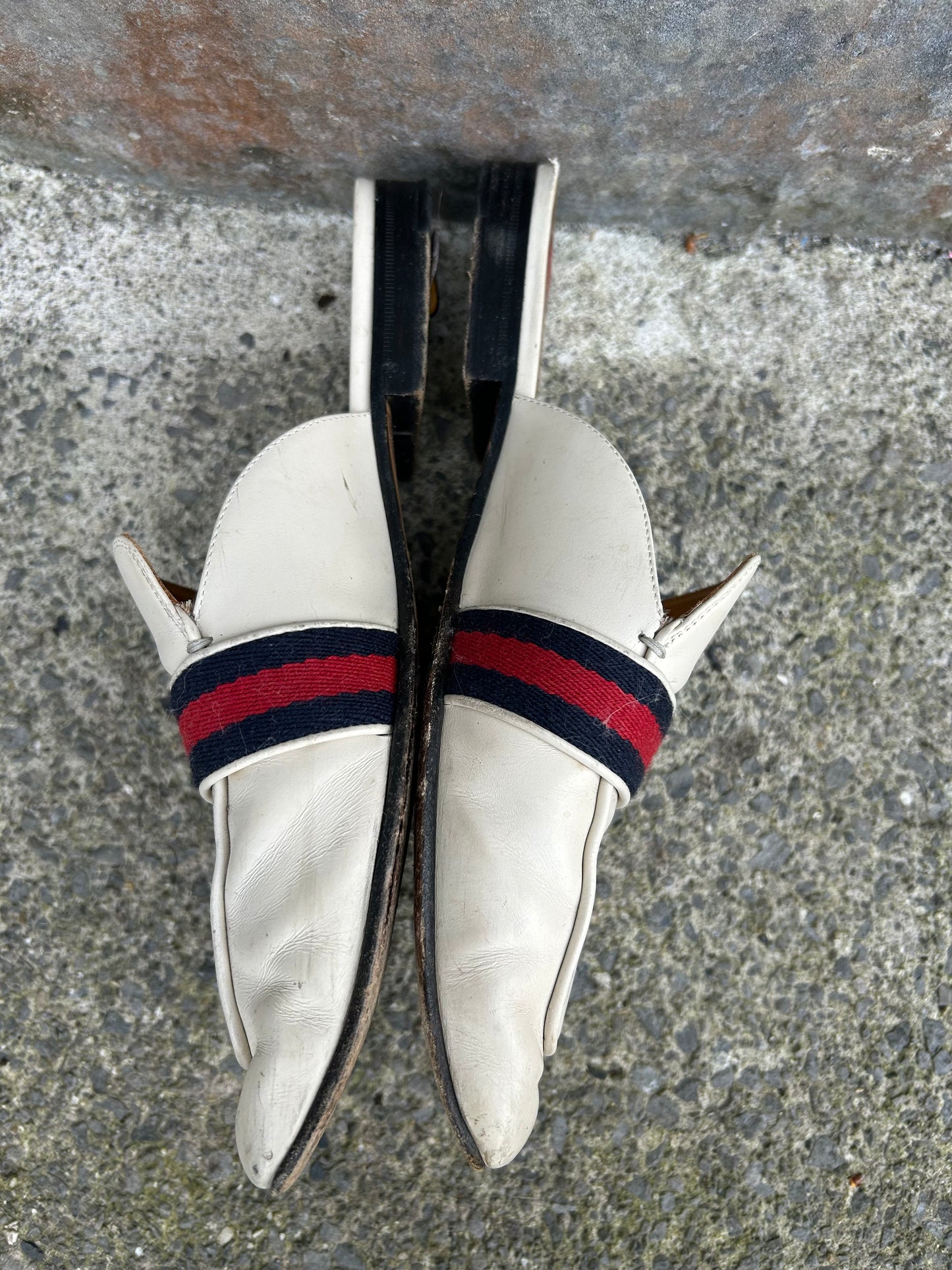 Off white Leather mules uk 6 (eu 39)