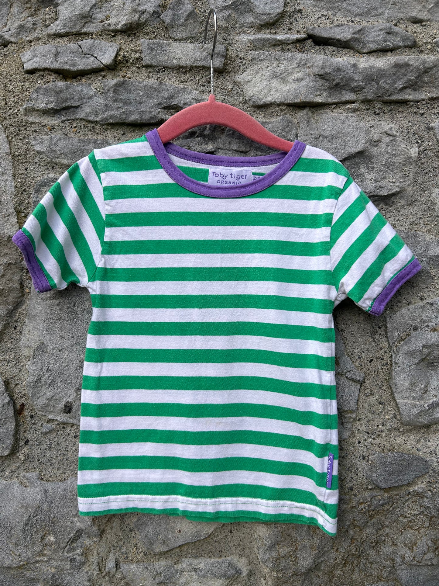 Green stripy T-shirt 3-4y (98-104cm)