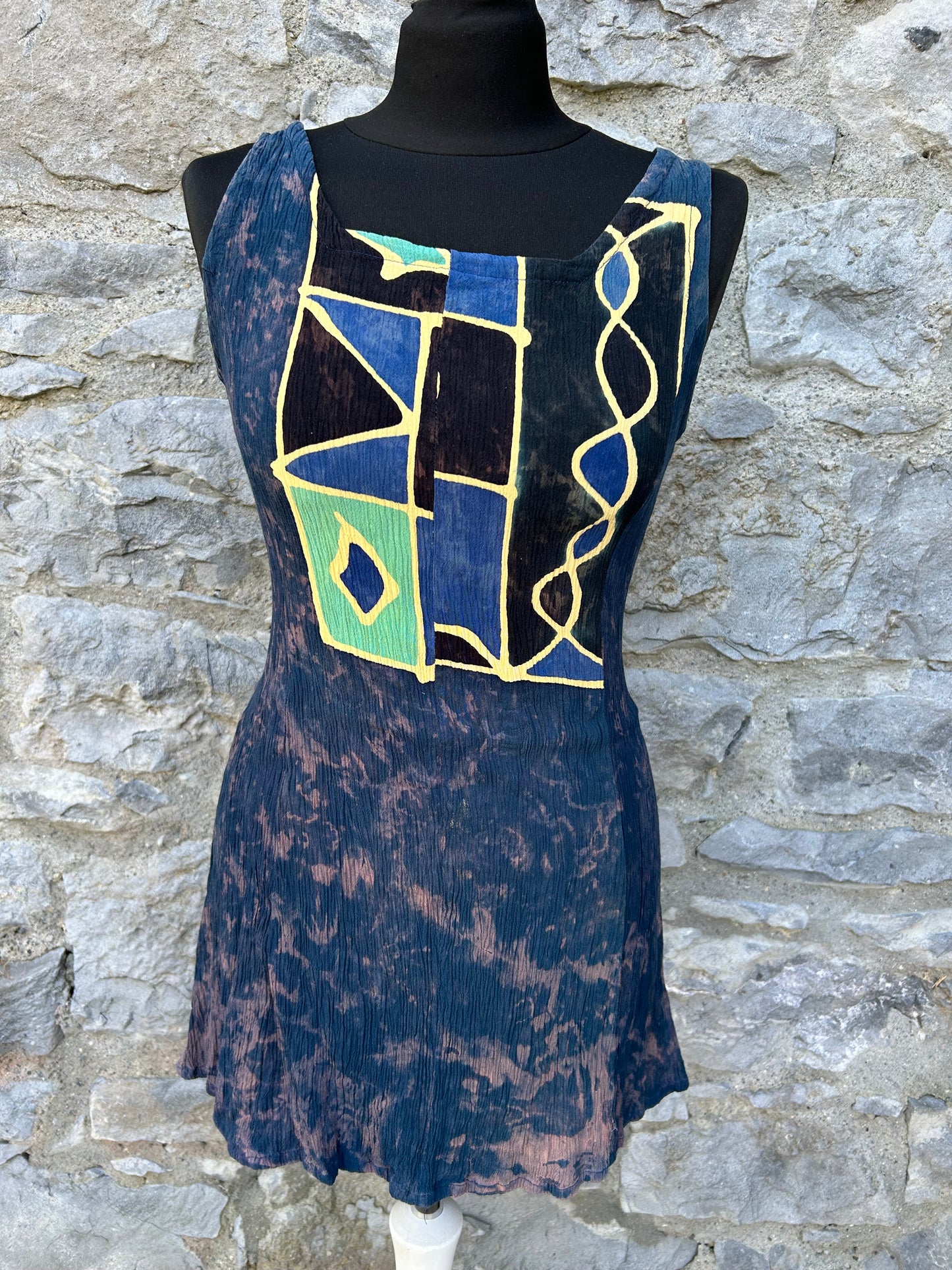 90s geometric navy tunic uk 6-8
