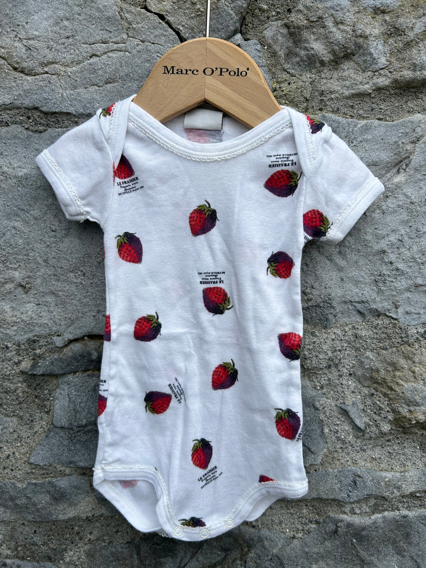 Wild Strawberries white vest 9m (74cm)