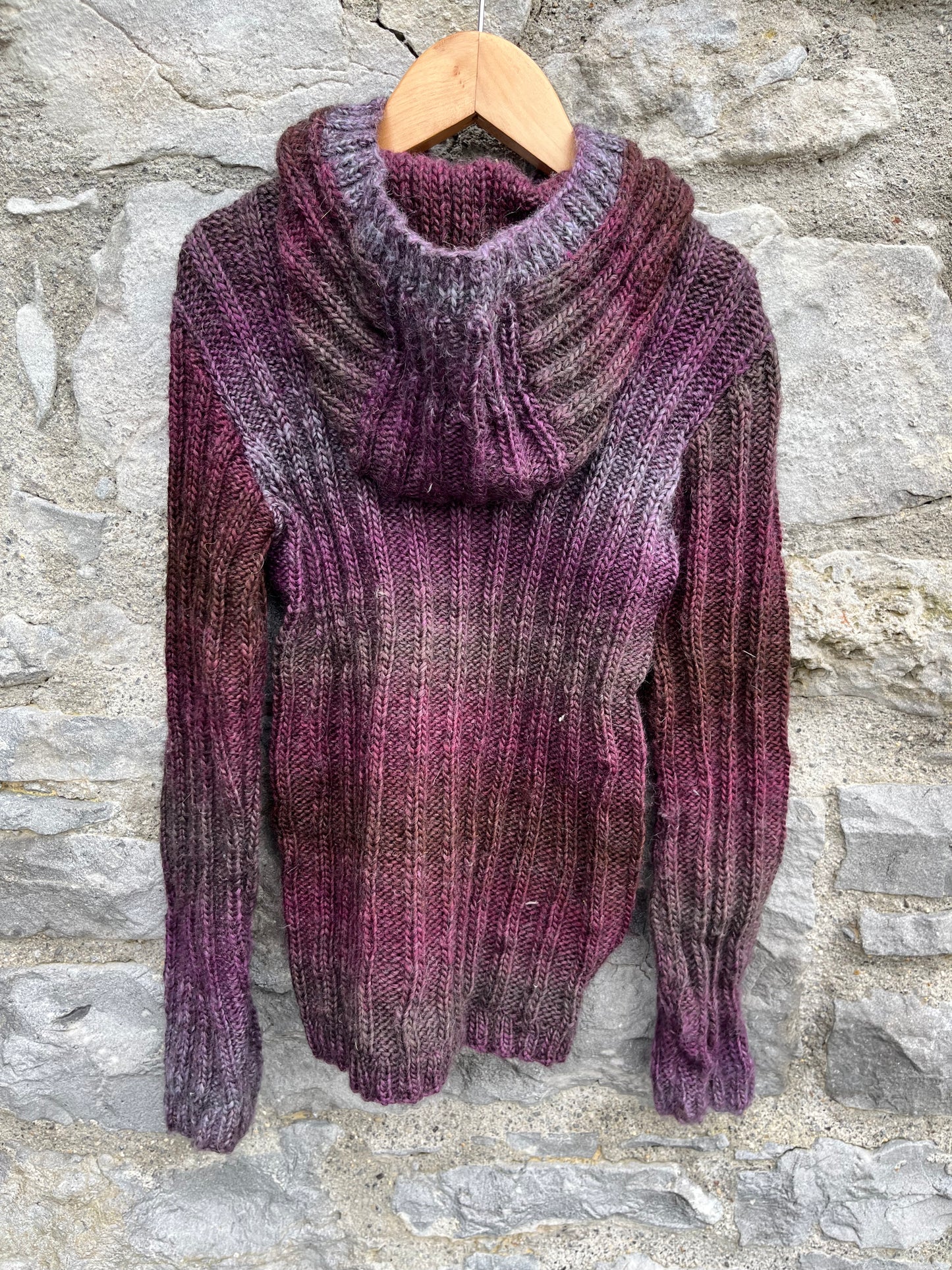 Brown ombré hooded jumper 7-9y (122-134cm)