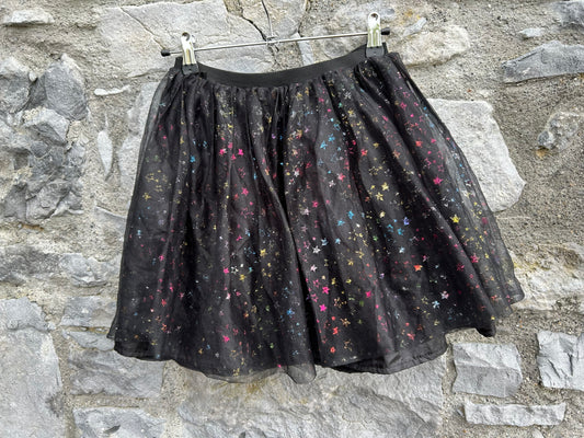Colourful stars black net skirt  9-10y (134-140cm)