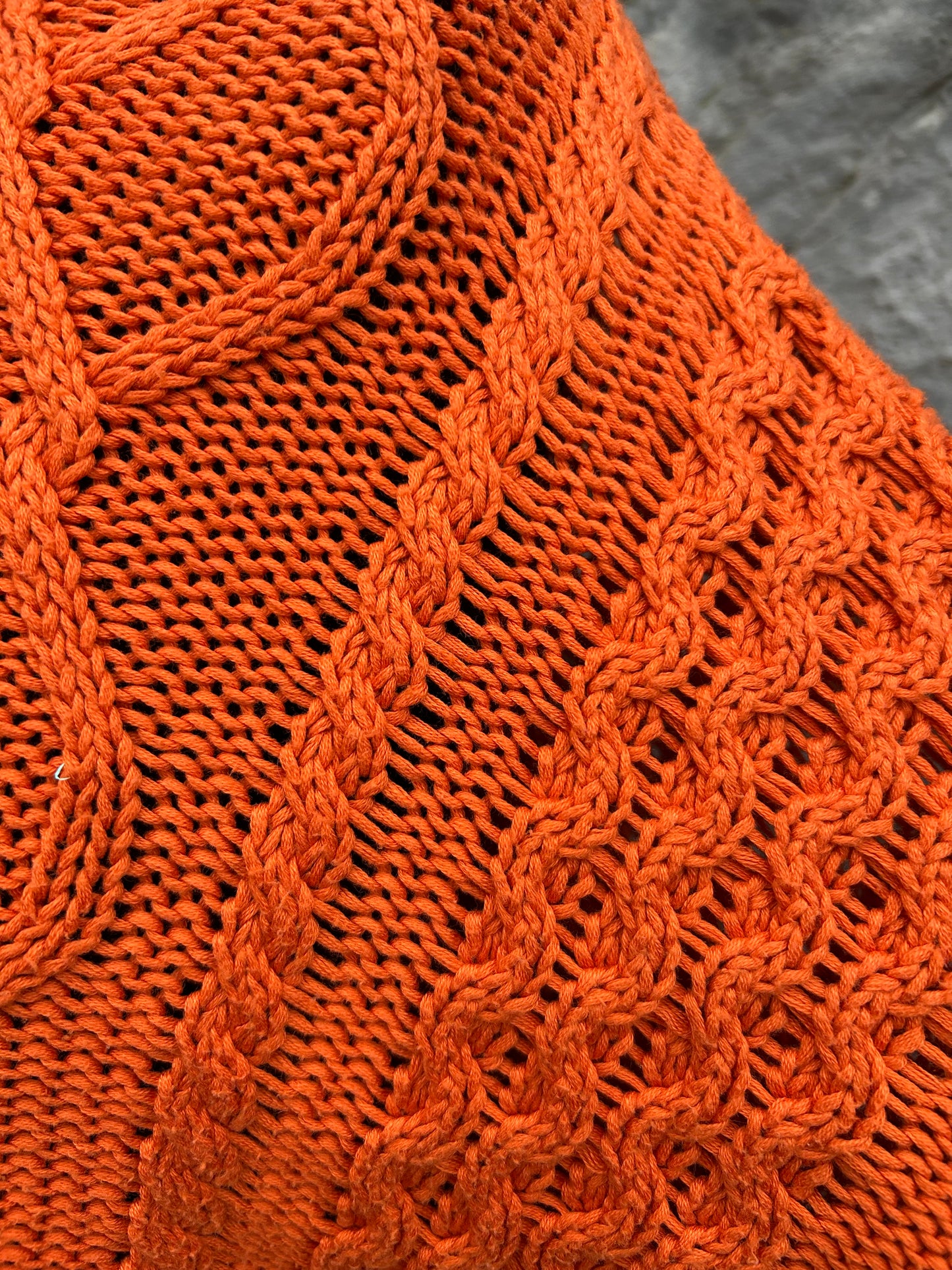 Orange cable knit jumper uk 12
