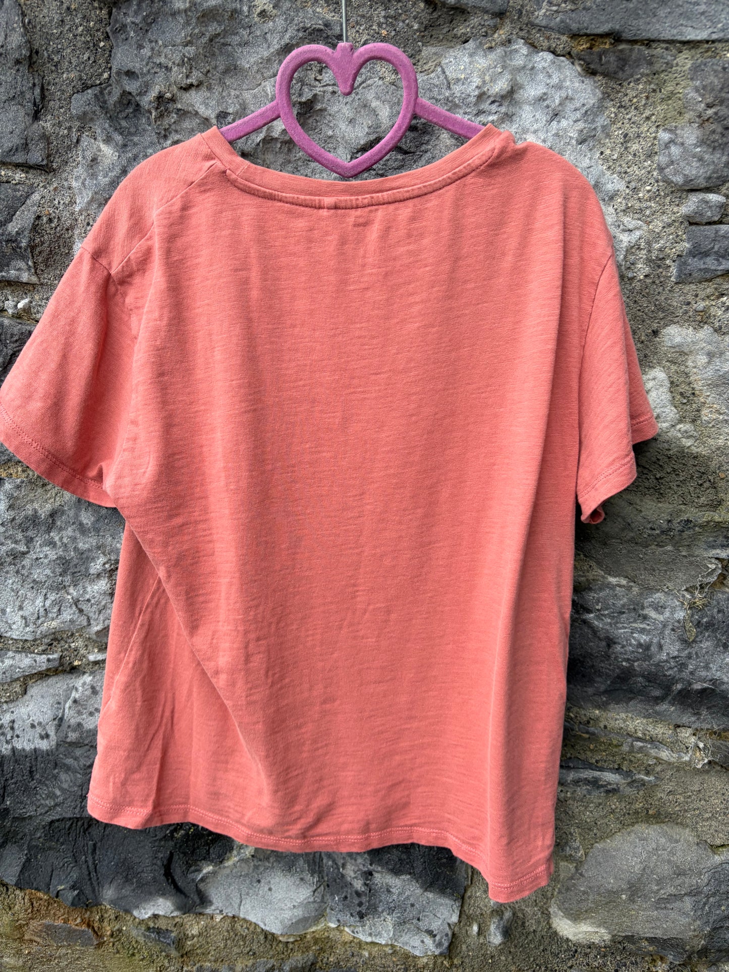 Sequin rainbow peach T-shirt 9y (134cm)