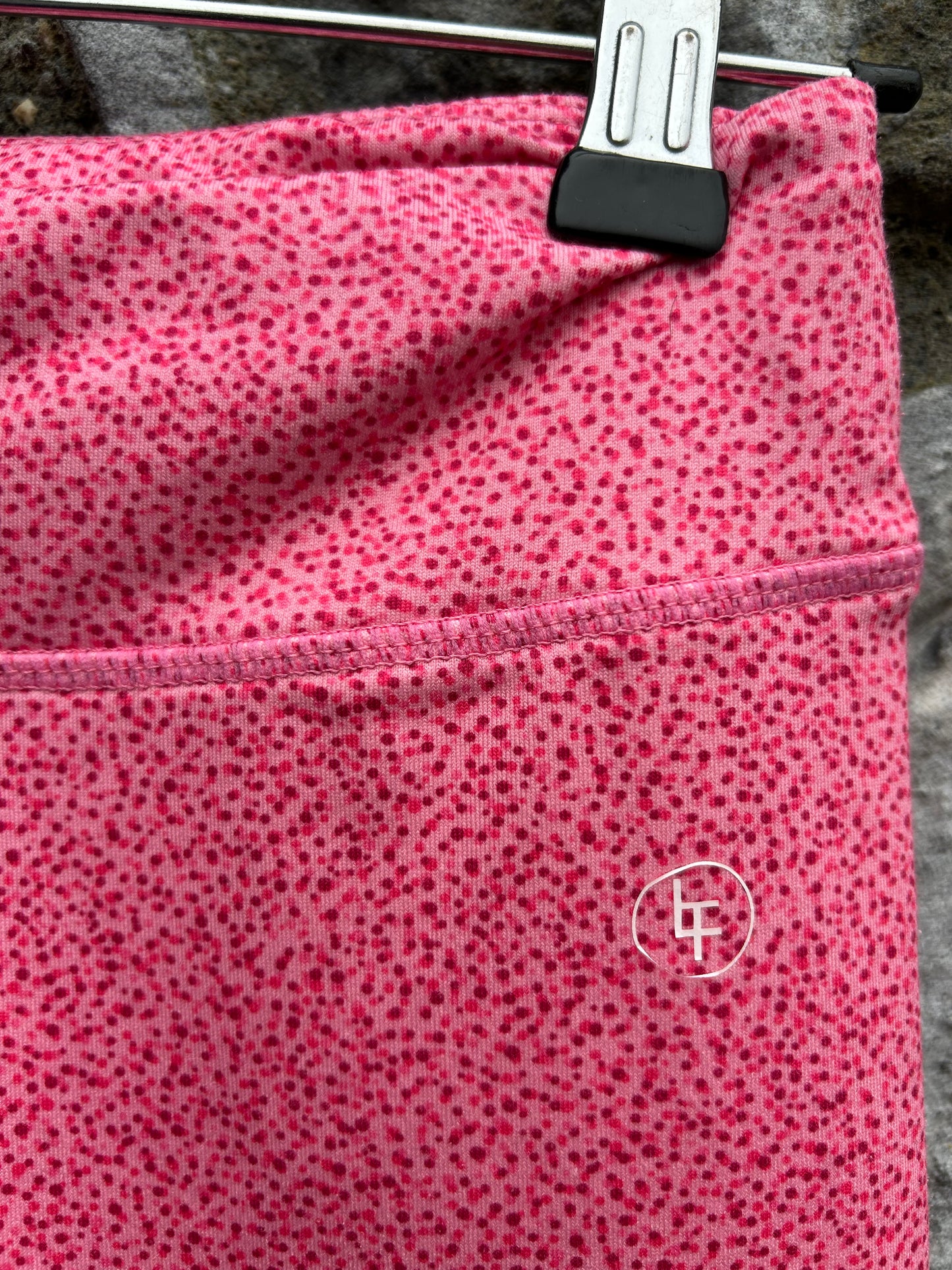 Pink spotty cropped leggings 8-9y (128-134cm)