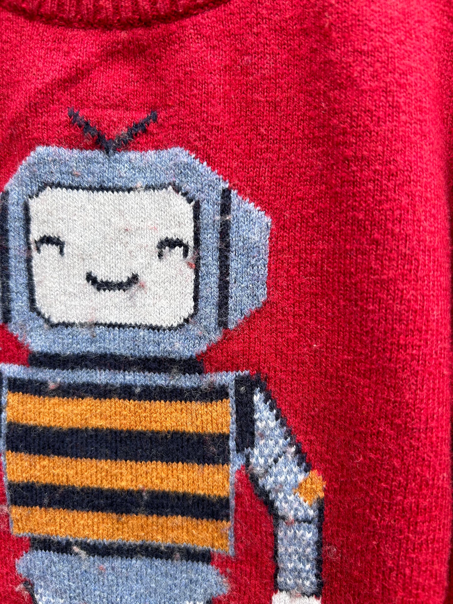 Robot red jumper 12-18m (80-86cm)