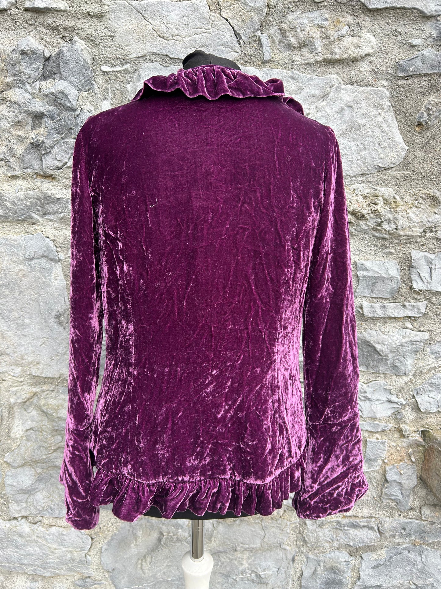 Y2K purple crushed velvet jacket uk 8-10