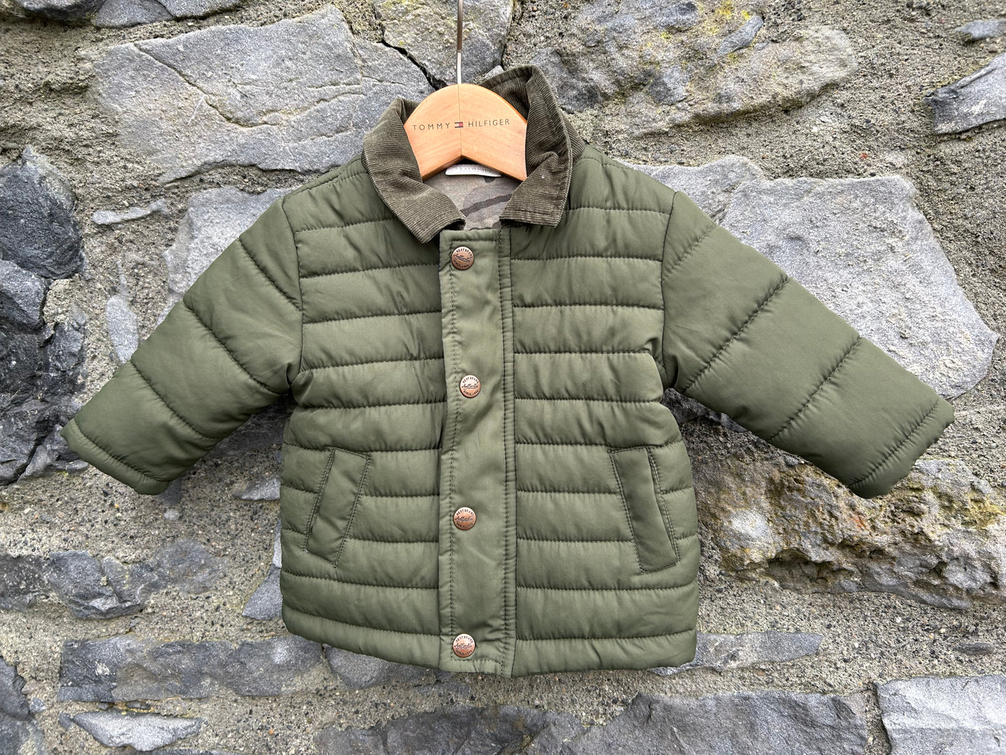 Khaki puffy jacket 3-6m (62-68cm)