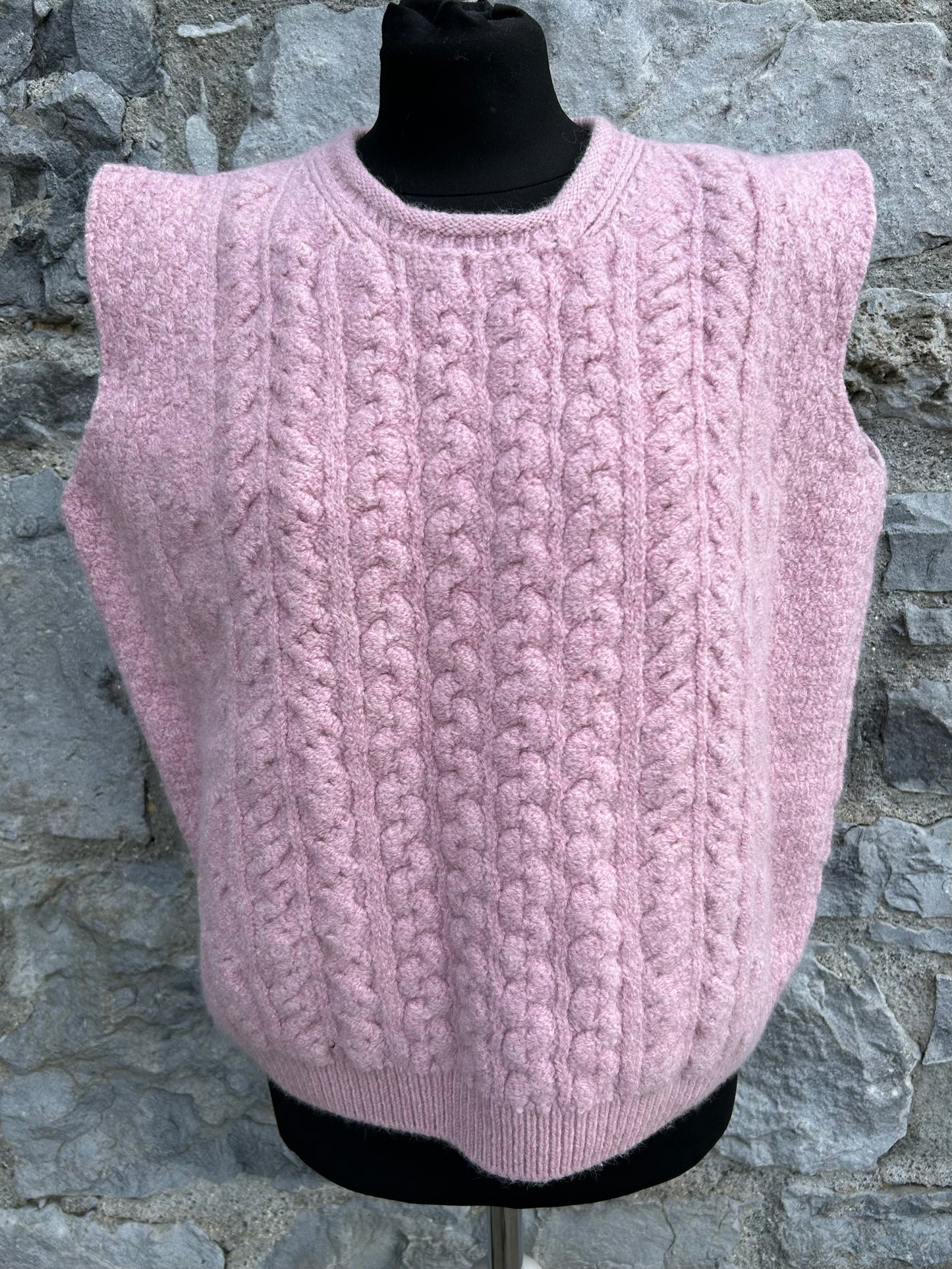Pink knitted gilet uk 14-16