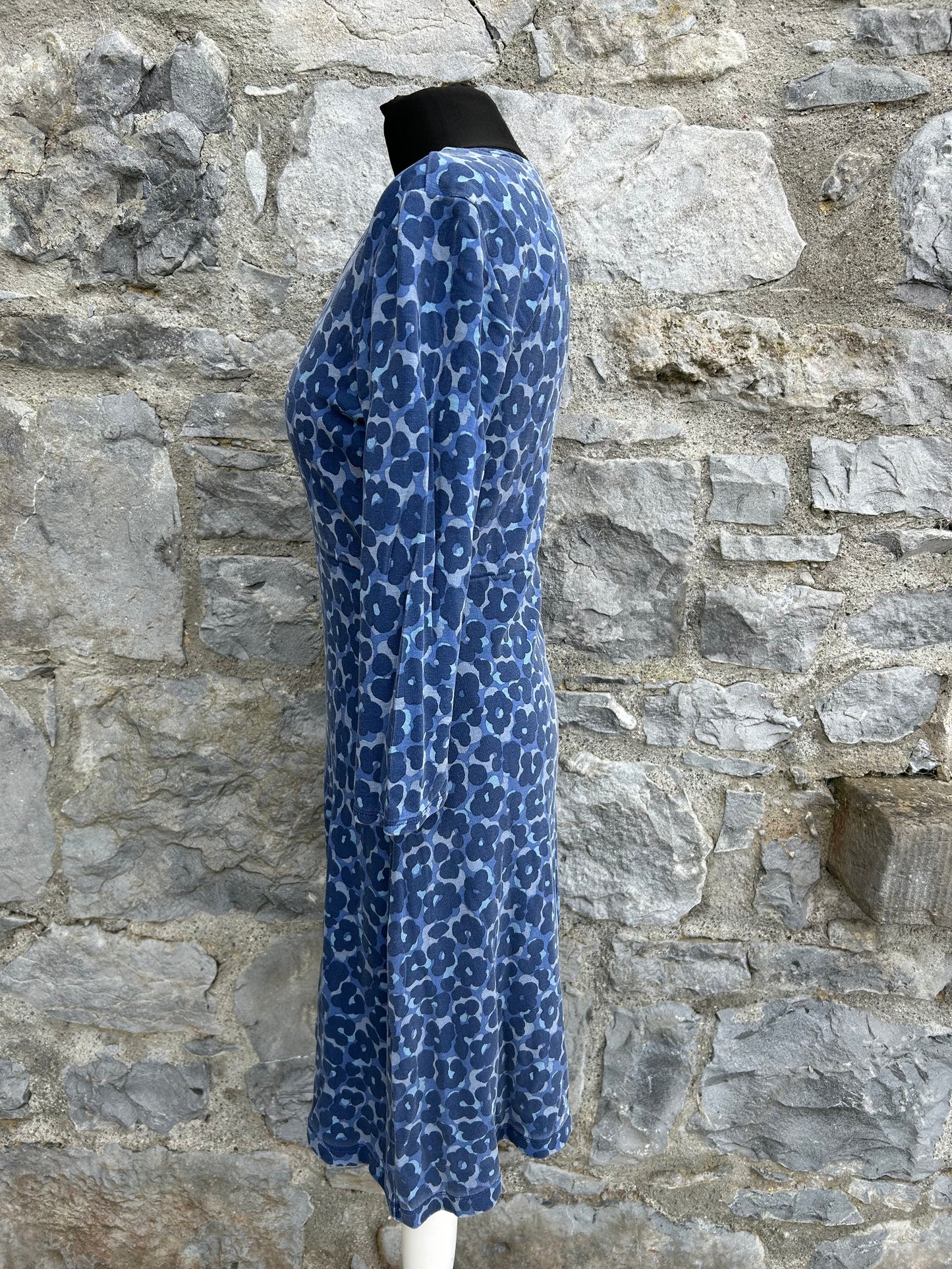 Blue leopard print dress uk 8