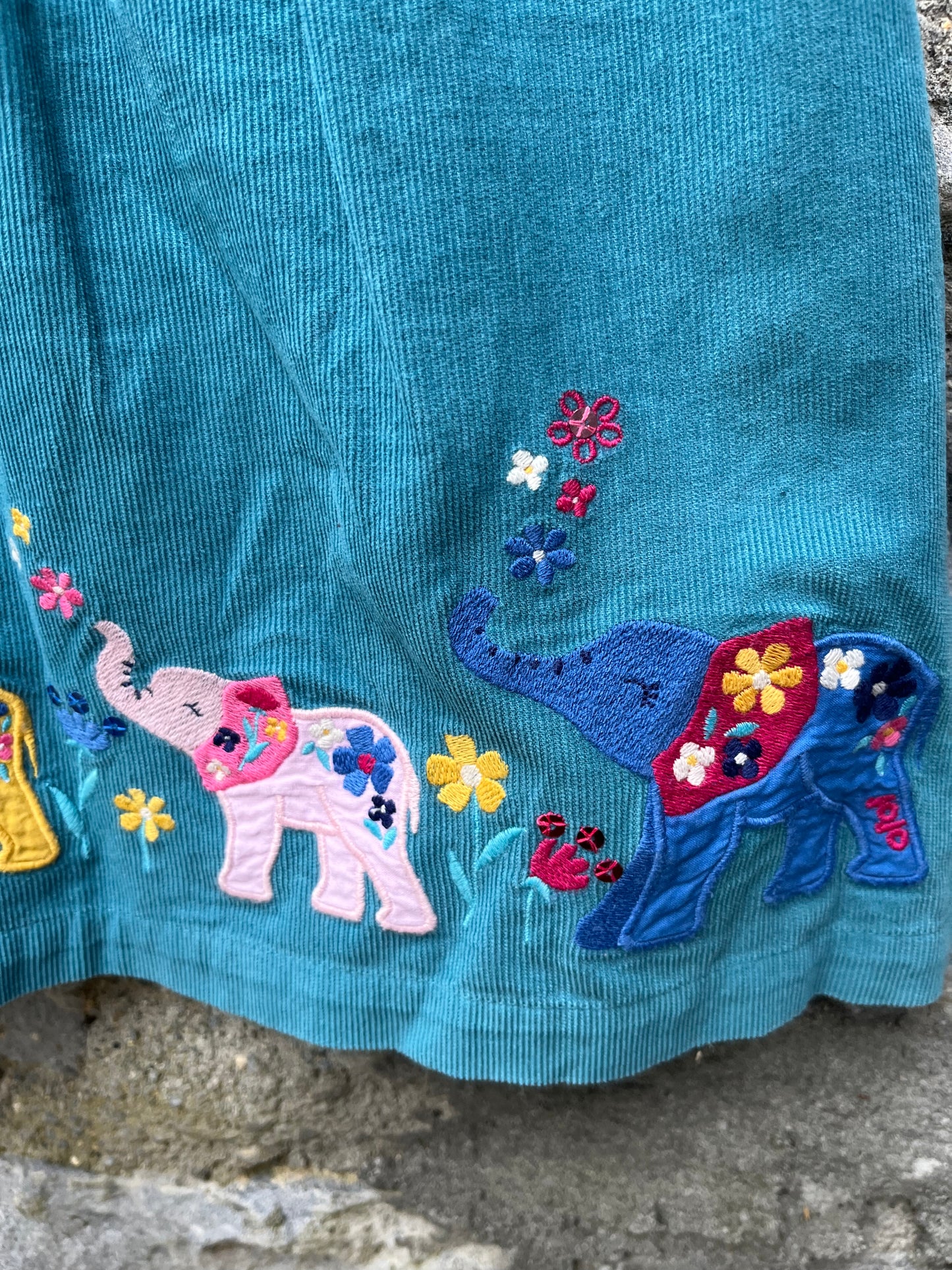 Elephant pinafore&pink vest 18-24m (86-92cm)