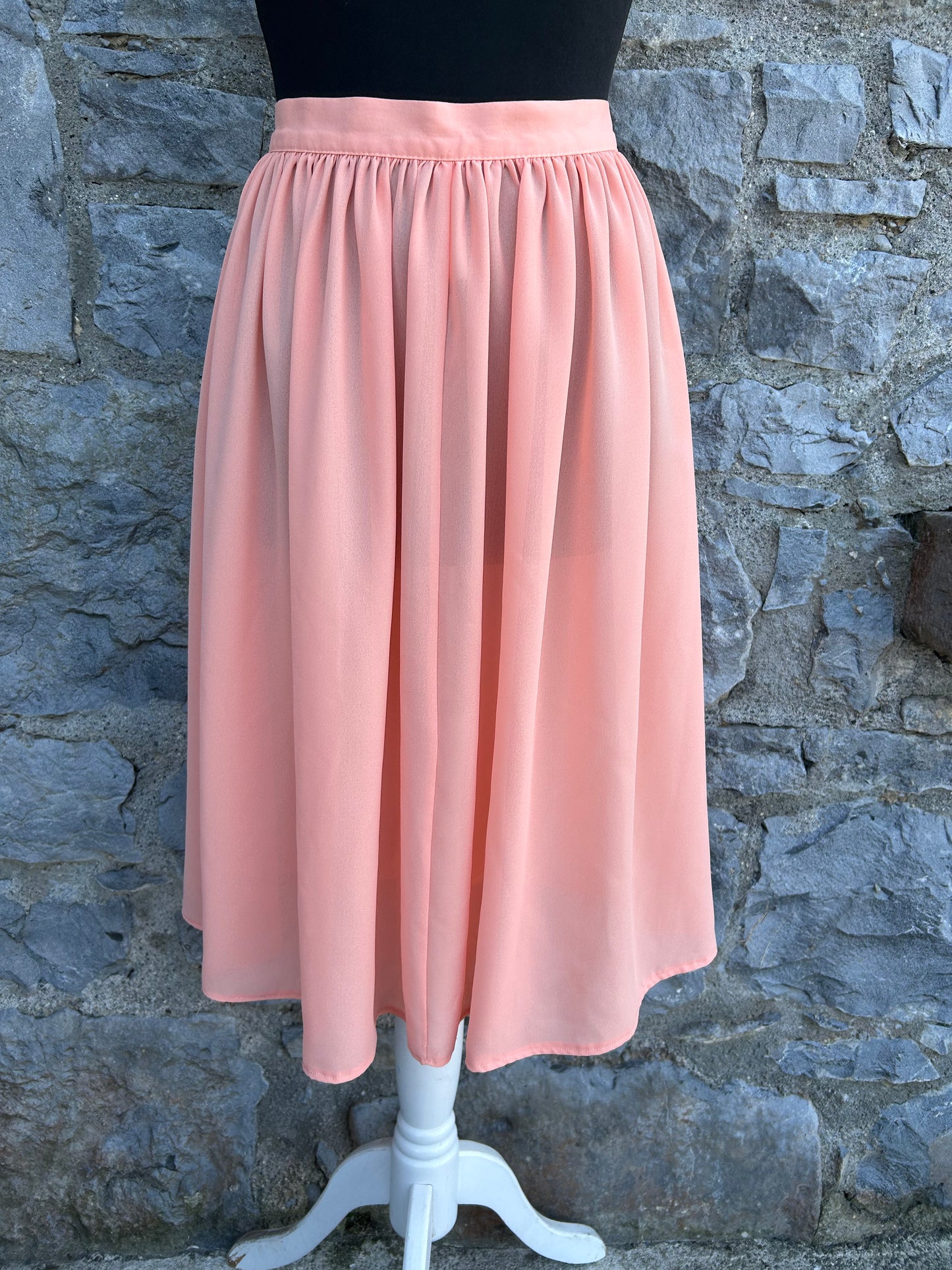 70s peach top&skirt uk 8