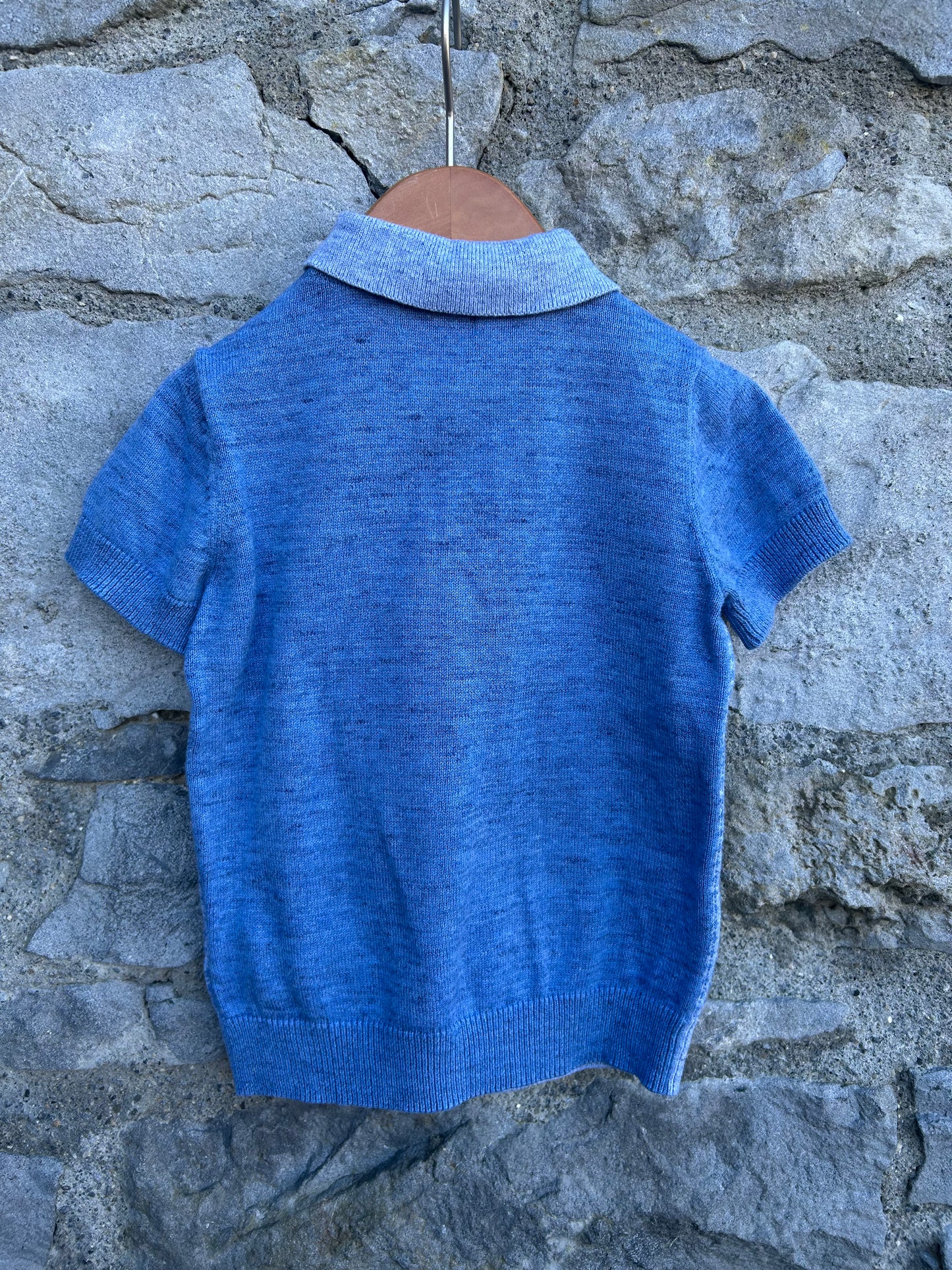 Blue polo knitted top 12-18m (80-86cm)