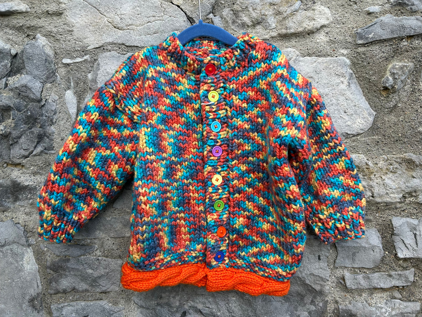 Colourful melange cardigan 4-5y (104-110cm)