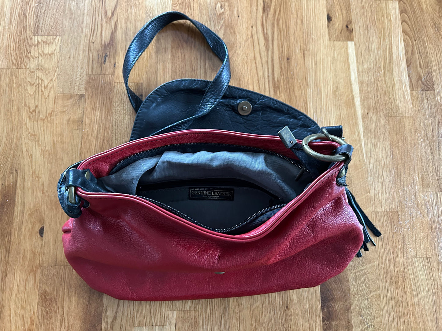 Red&black crossbody bag