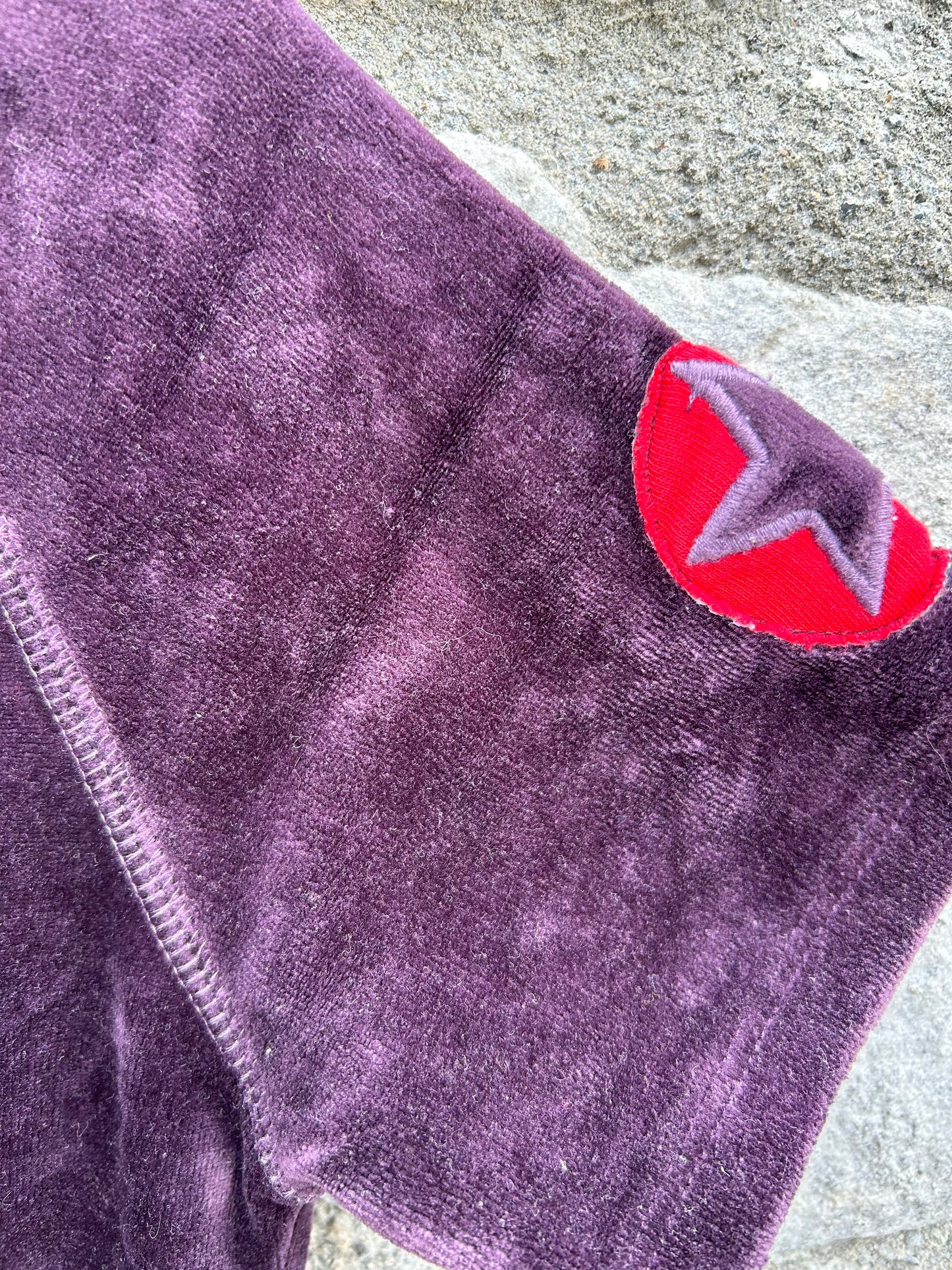 Aubergine velour dress 5y (110cm)