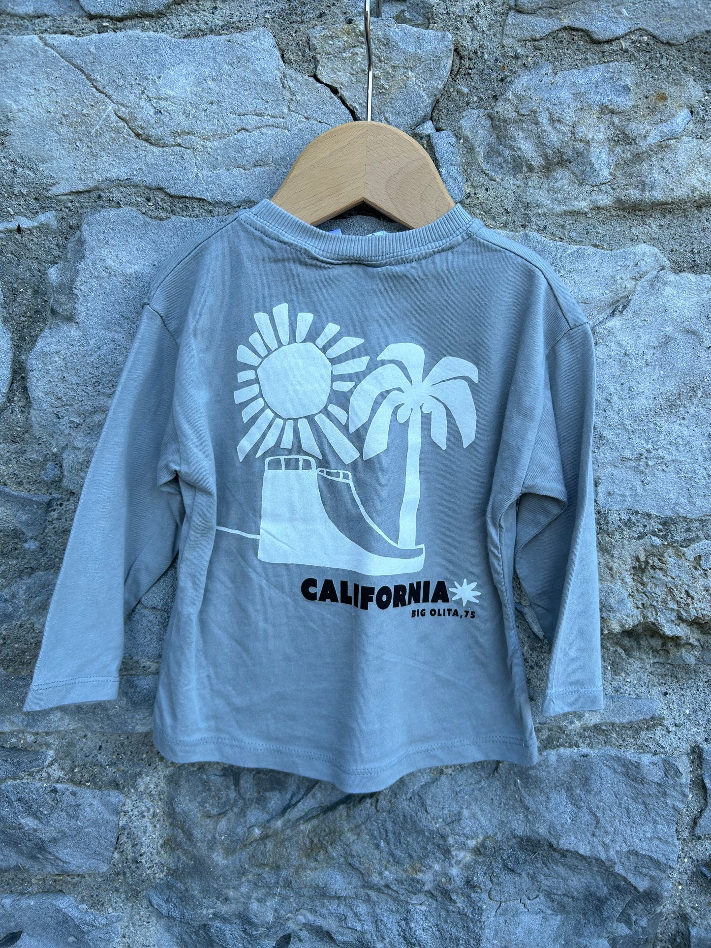 California grey top 12-18m (80-86cm)