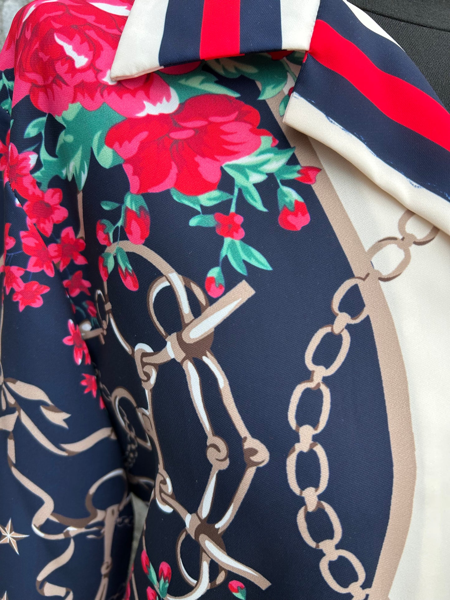 Chains&flowers navy shirt uk 8