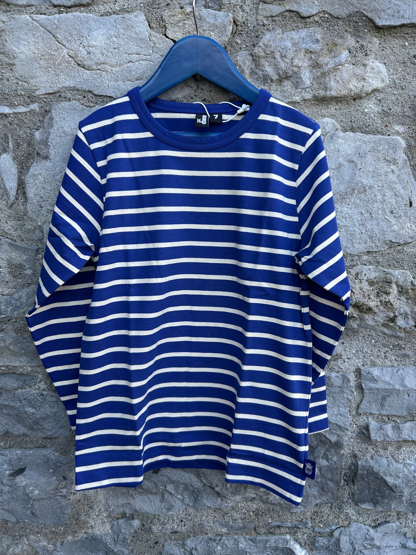 Blue&white stripy top 7-8y (122-128cm)