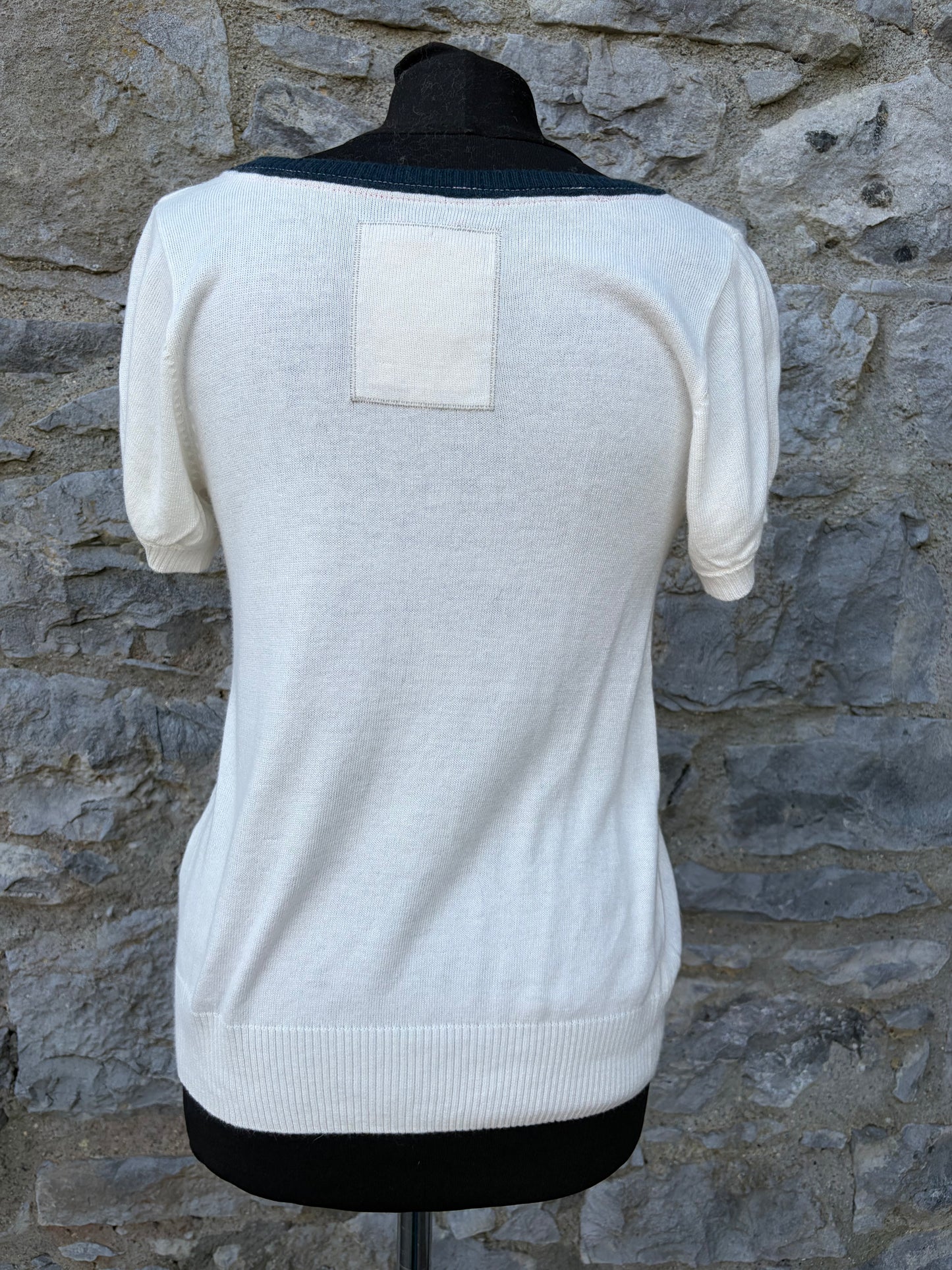 Heart cream knitted top uk 10-12