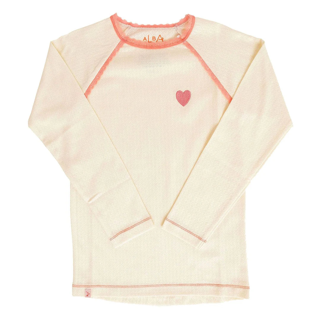 White pointelle top 8y (128cm)