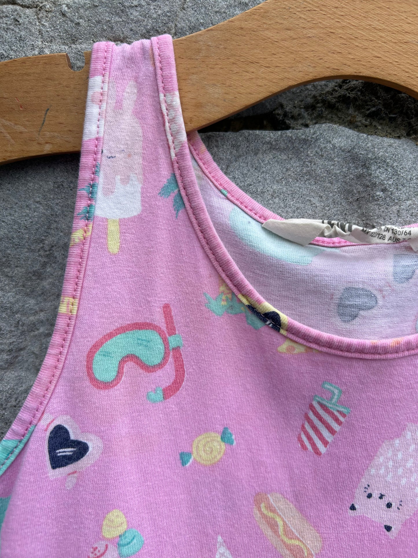 Pink summer dress 7y (122cm)