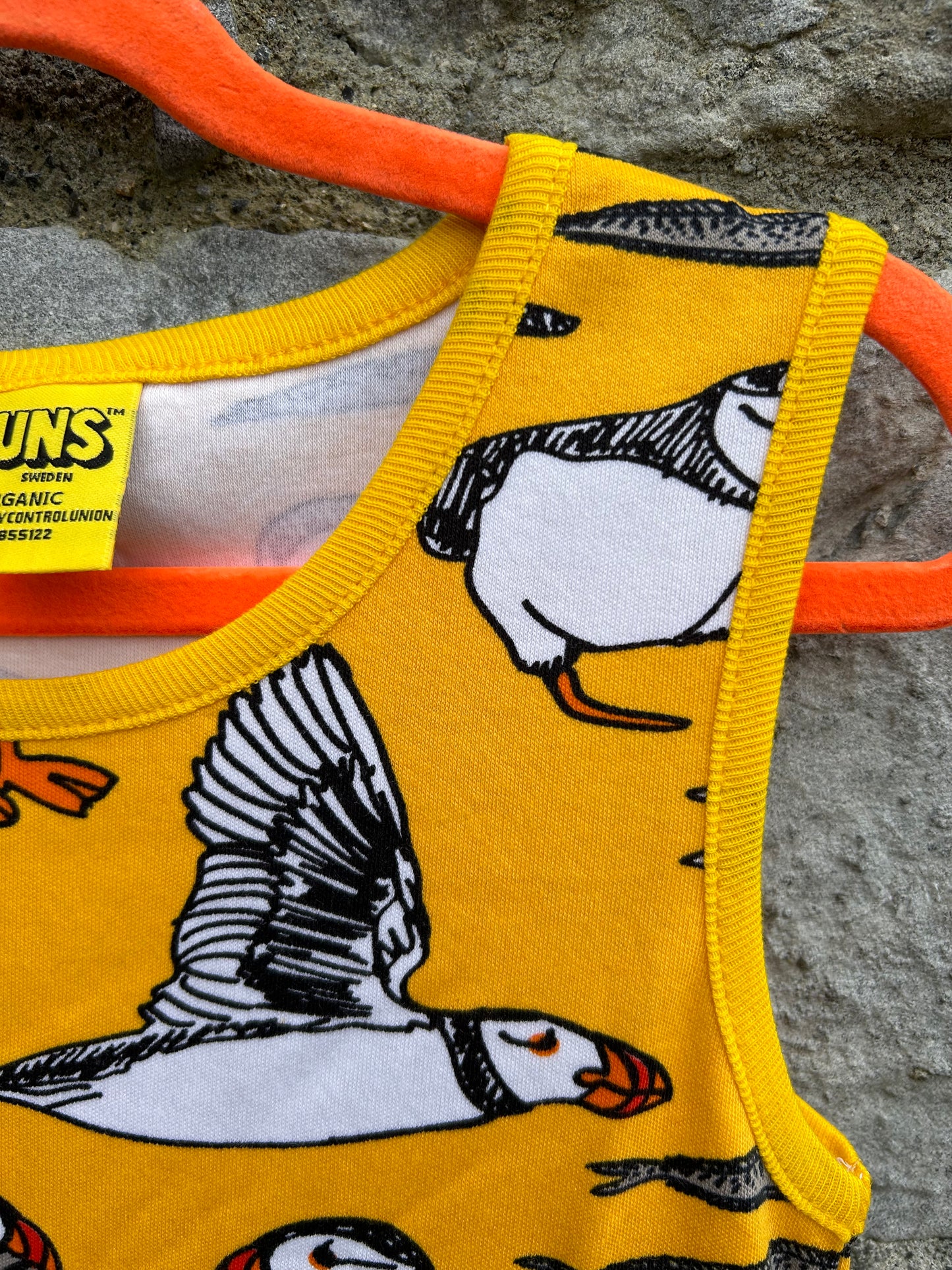 Yellow puffin dress 8y (128cm)