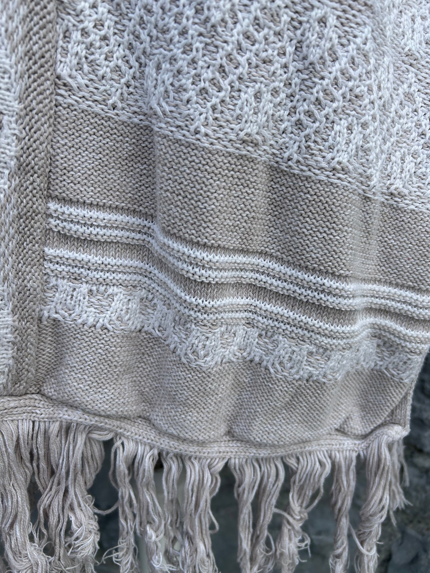 Beige tassel cardigan uk 12-14