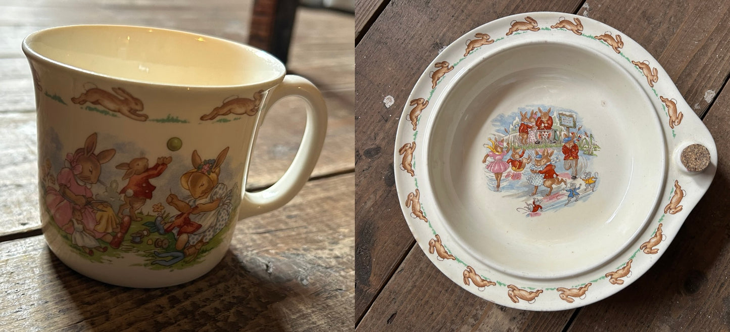 Vintage Rabbit plate & cup