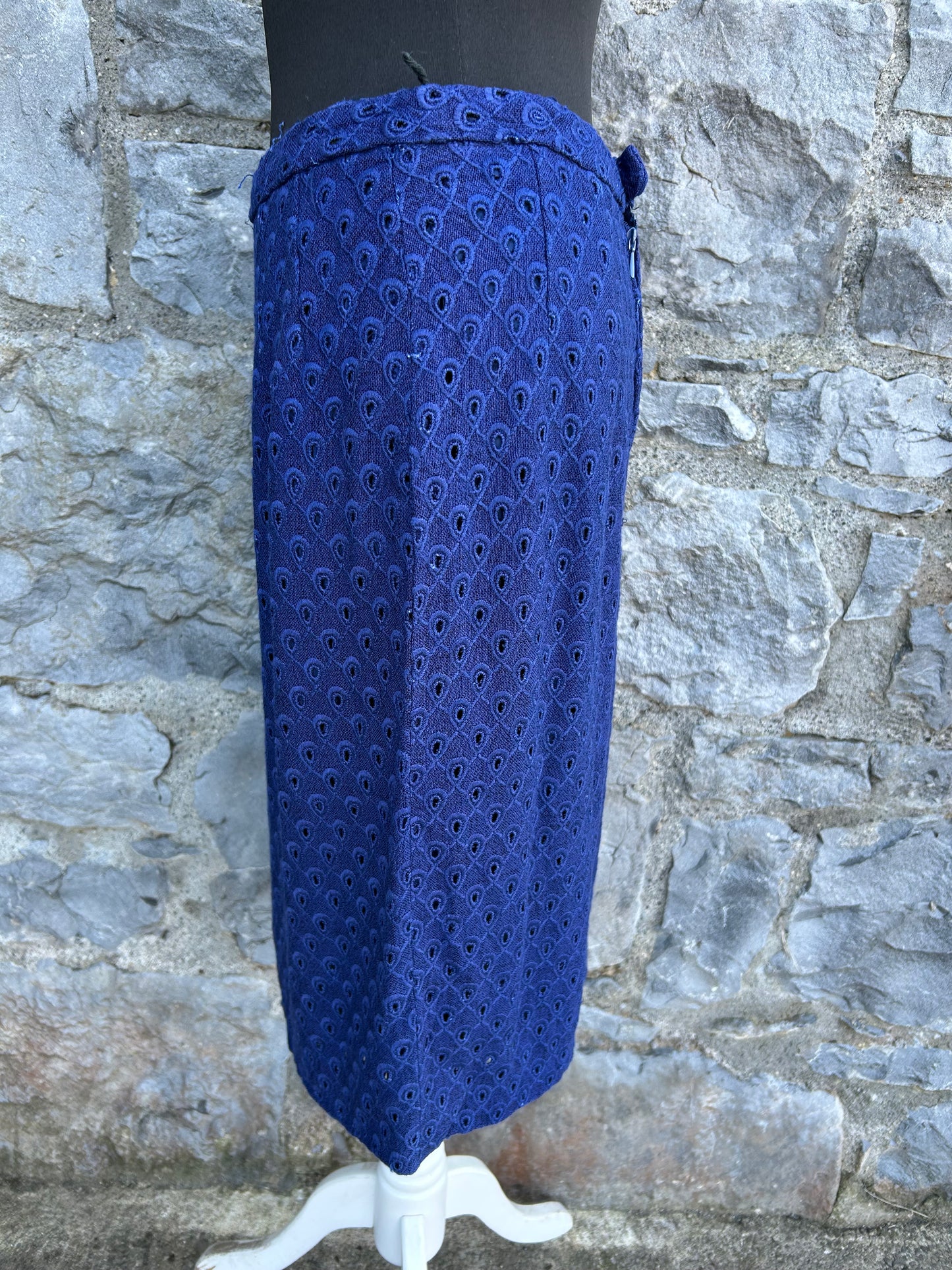80s blue skirt uk 10