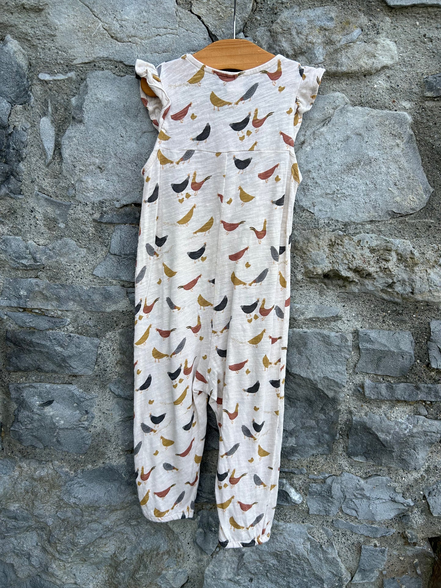 Hens beige jumpsuit 12-18m (80-86cm)