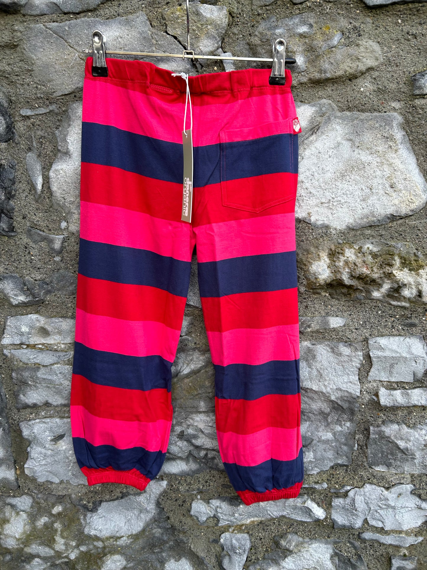 Pink stripes baggy pants 3-4y (98-104cm)