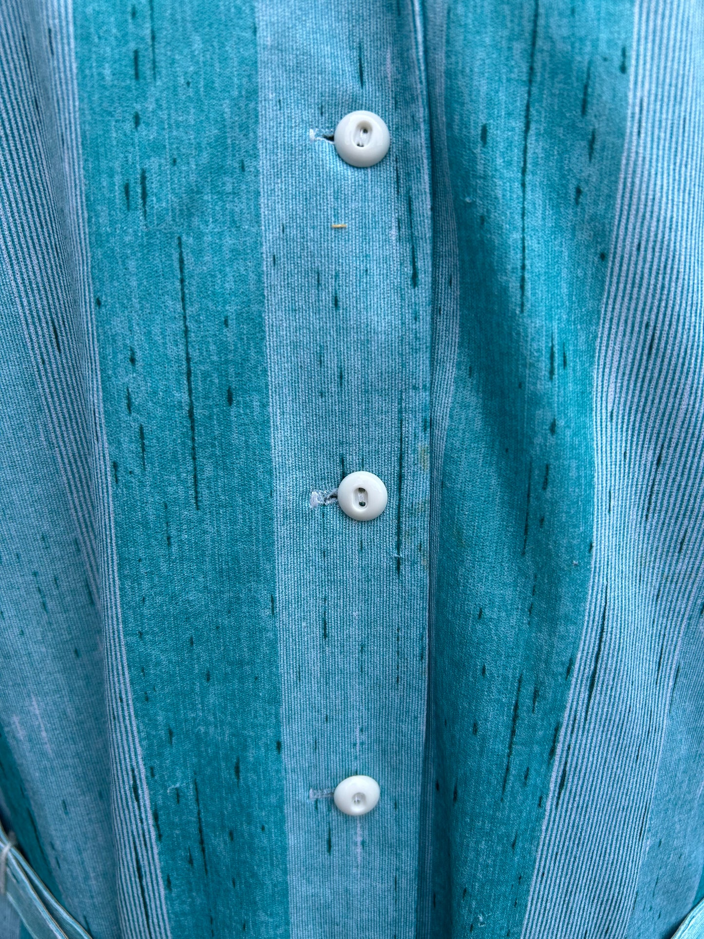80s stripy teal dress uk 16