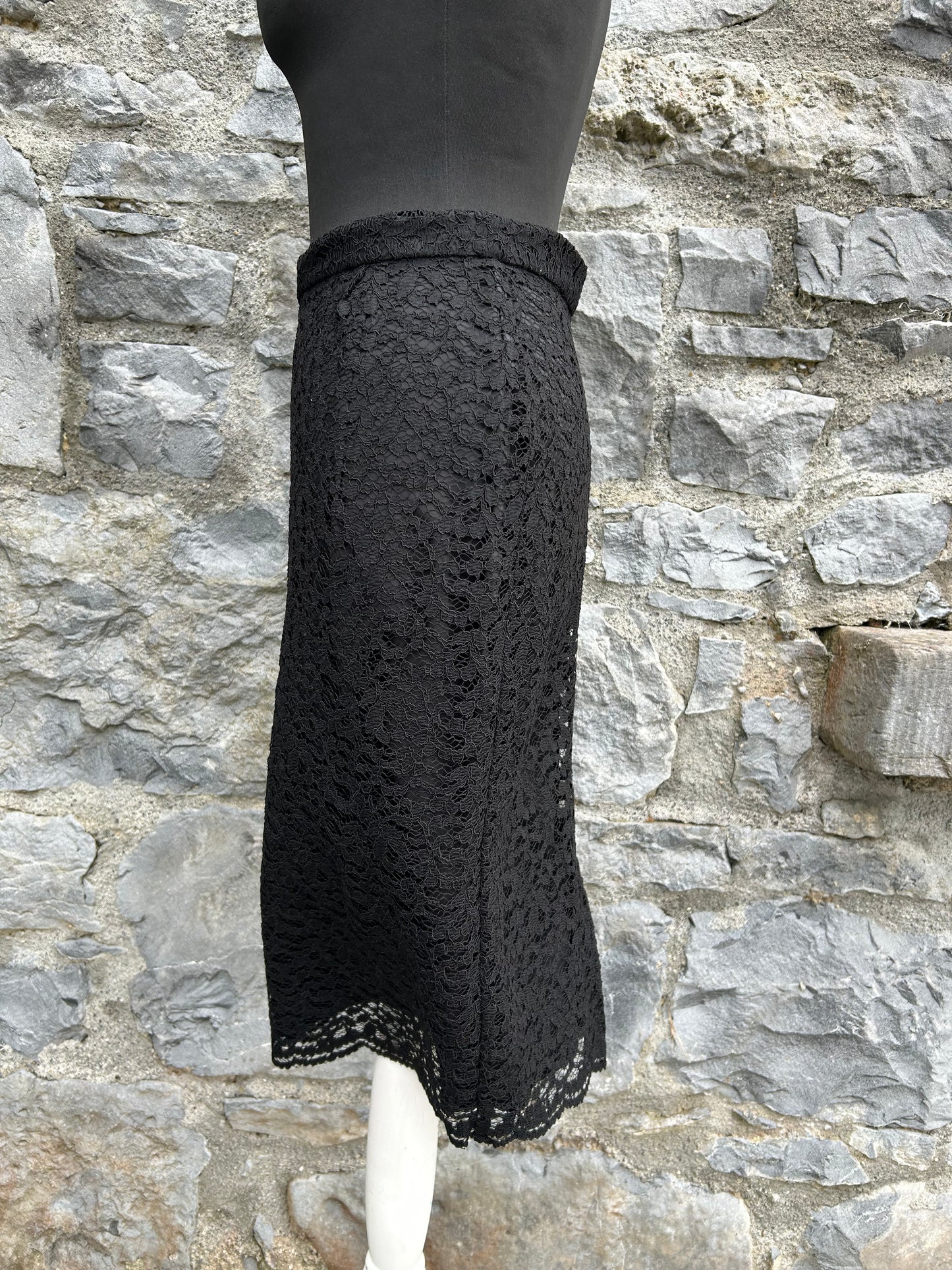 Black lace skirt uk 8