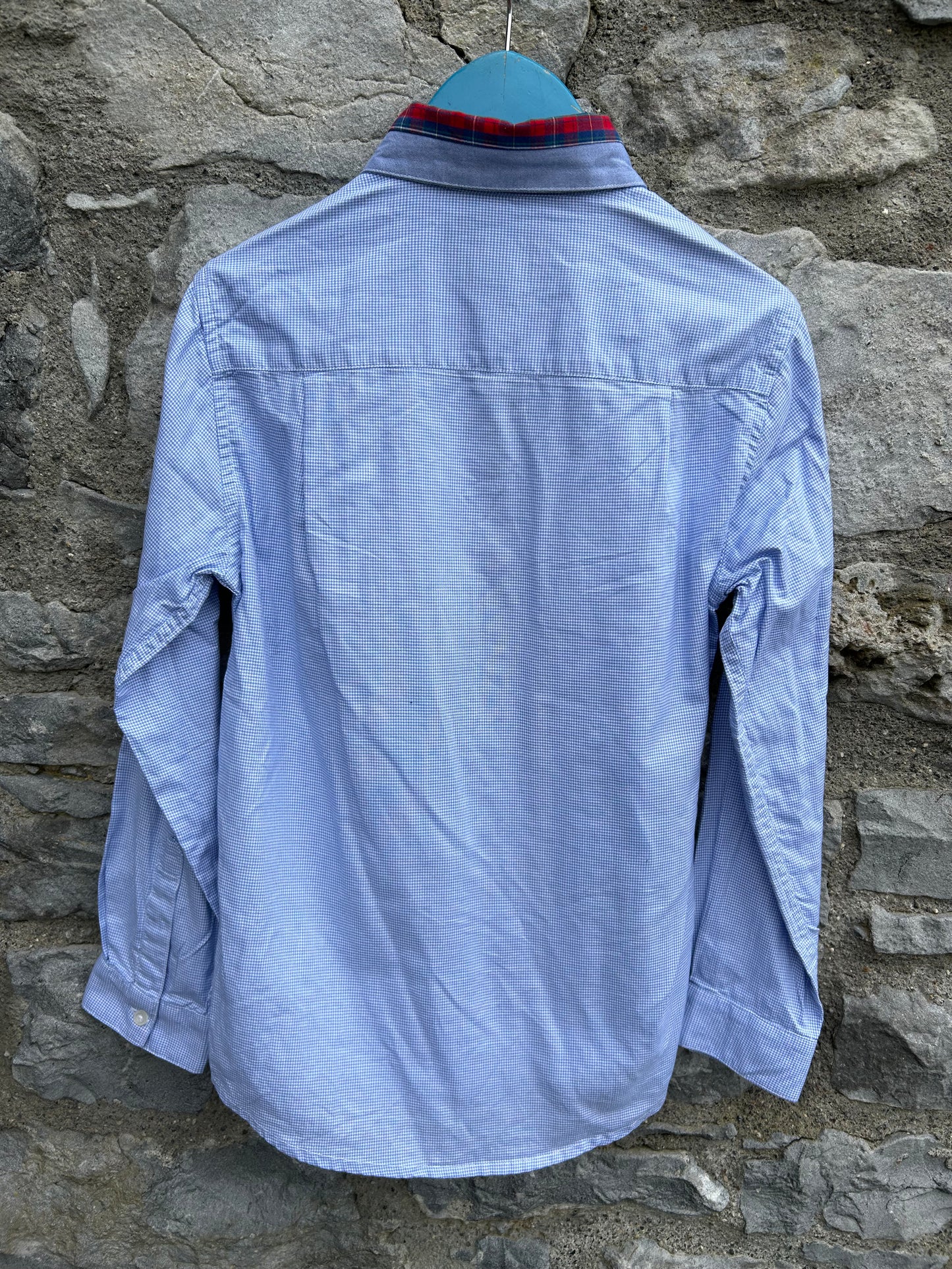 Small blue gingham shirt 10y (140cm)