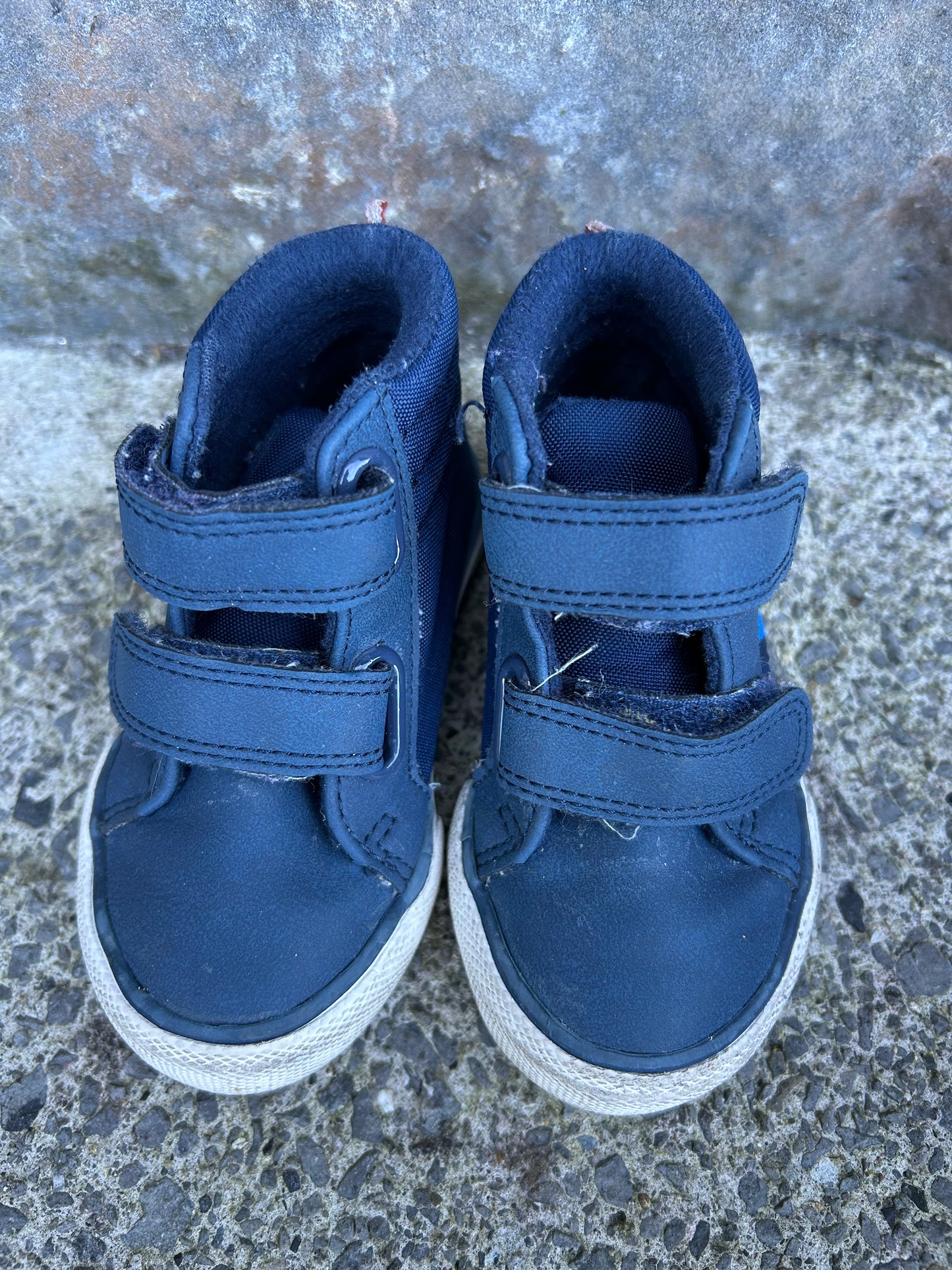 Rainbow spikes navy hi top trainers uk 4 (eu 20.5)