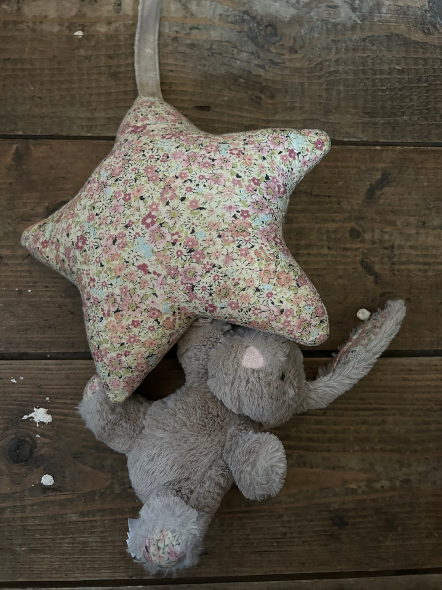 Musical pull bunny soft toy