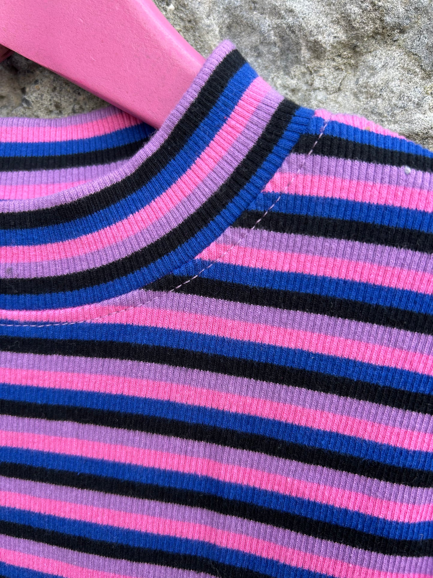 Pink&purple stripes top 10-11y (140-146cm)