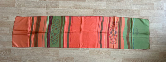 Orange green scarf