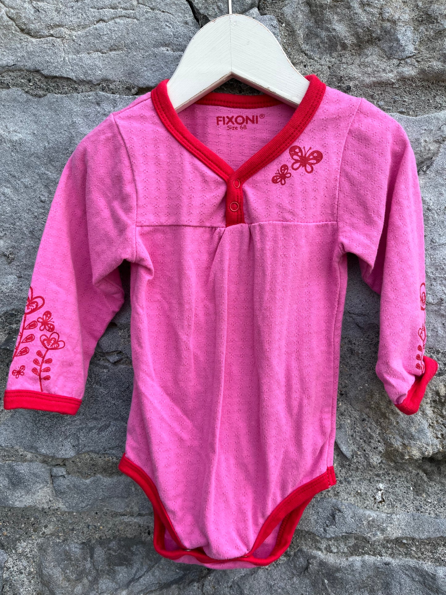 Pink pointelle vest 3-6m (62-68cm)