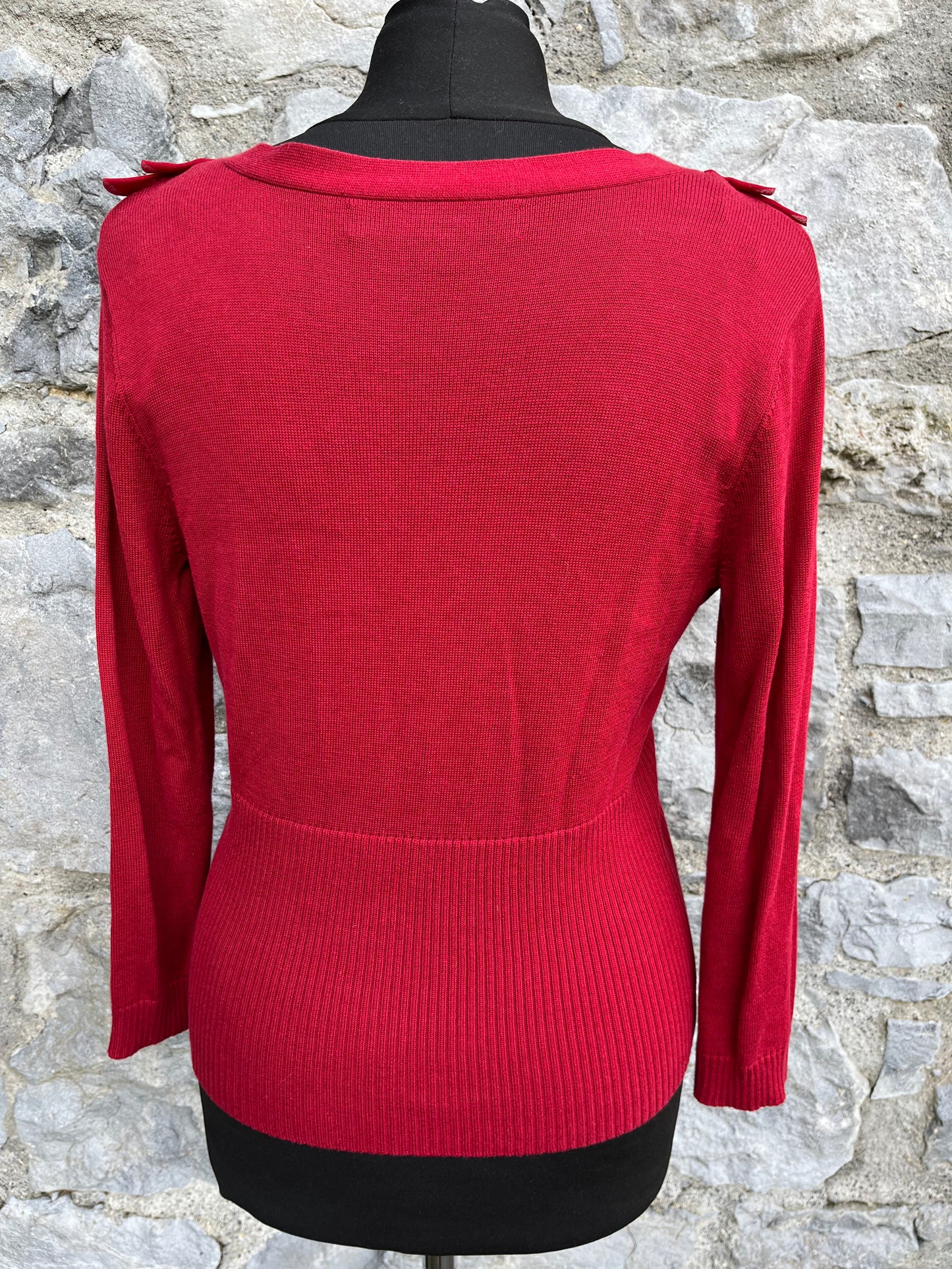 Dark Red cardigan uk 10-12