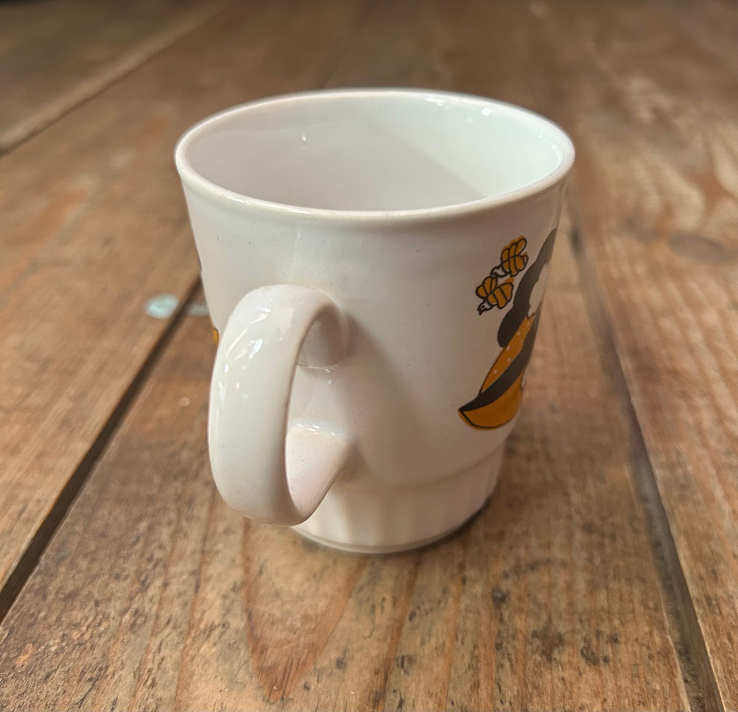 Vintage kids ceramic landscape mug