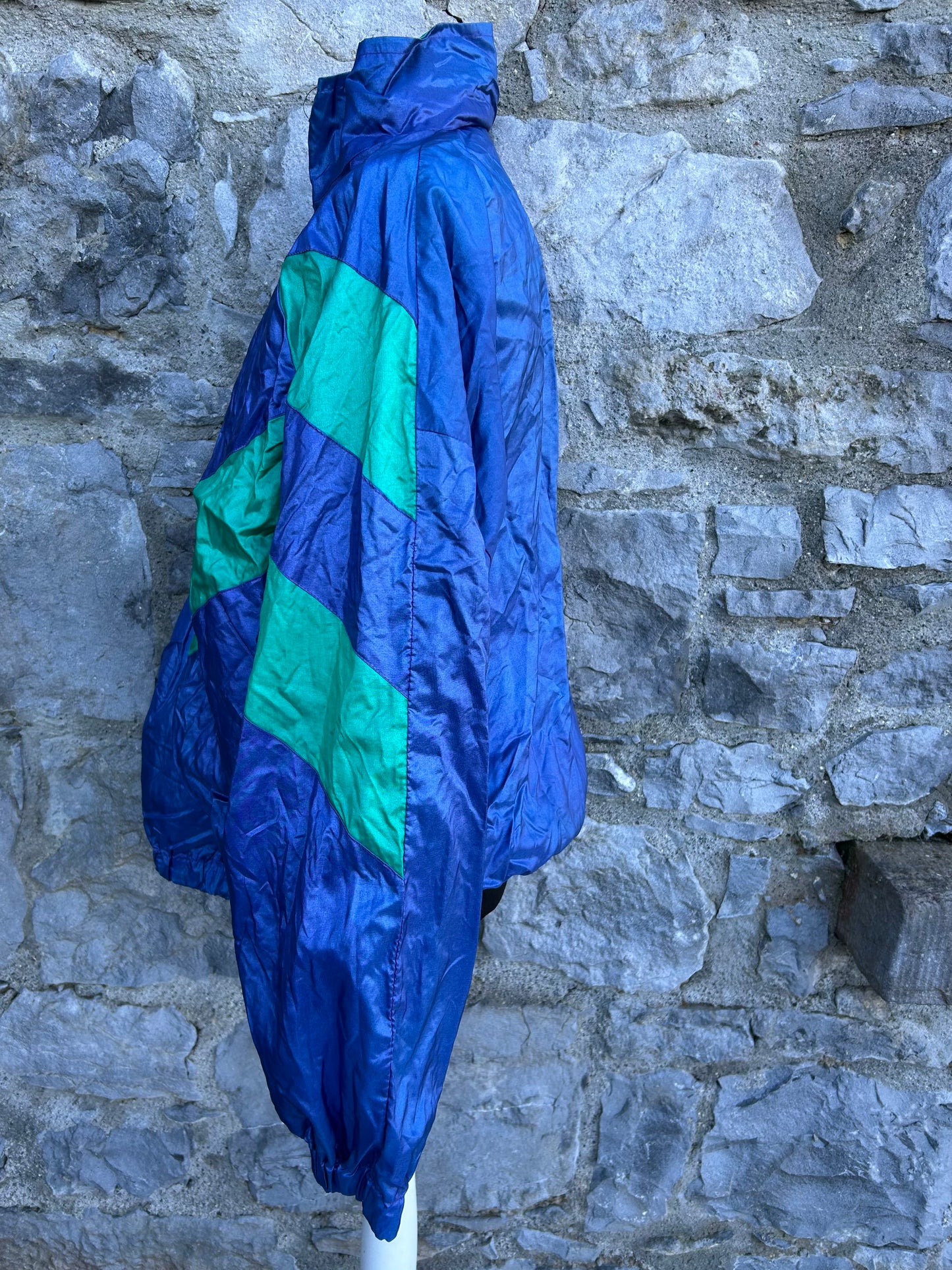 80s blue&green shell jacket S/M