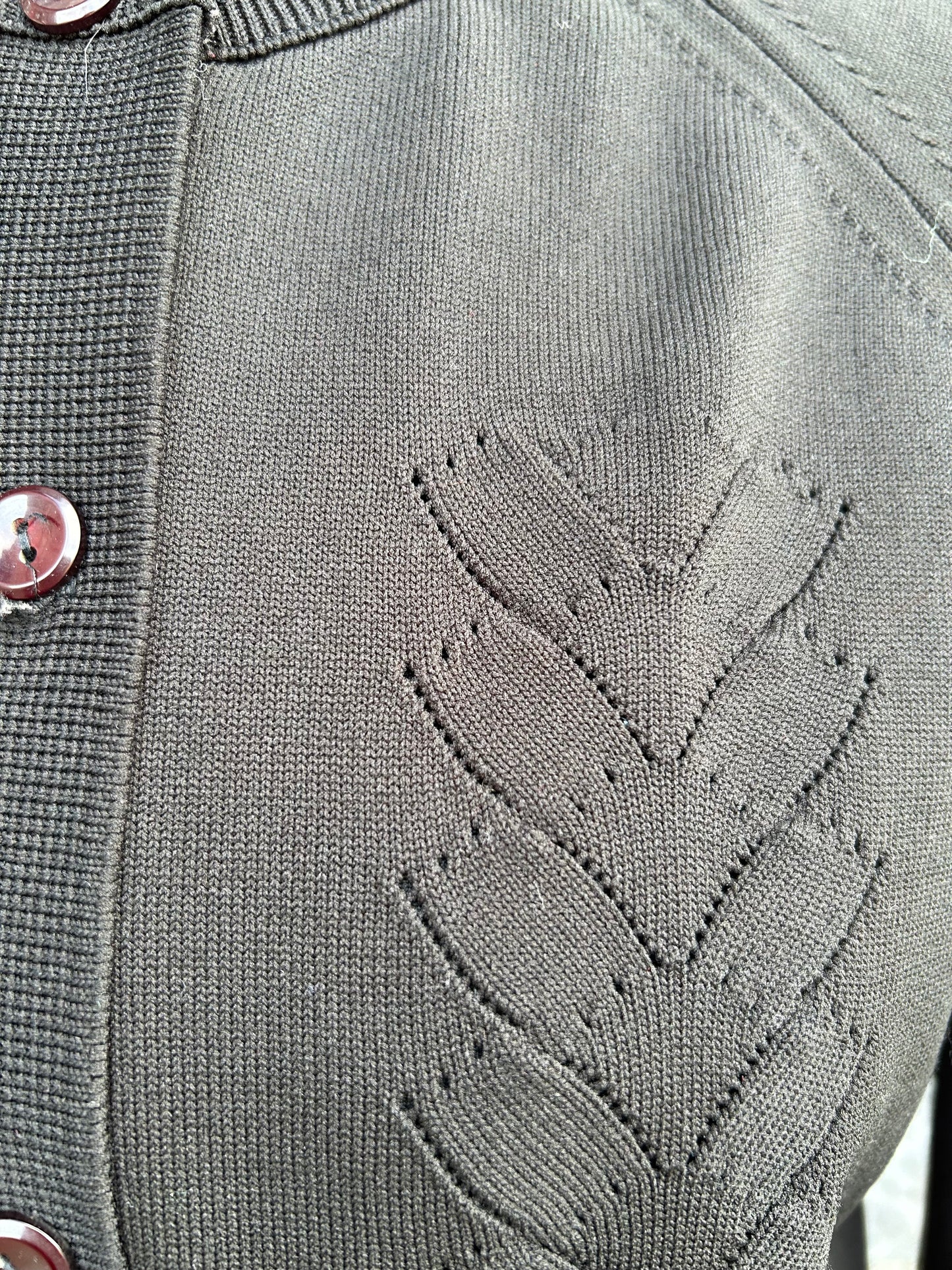 80s black cardigan uk 10-12