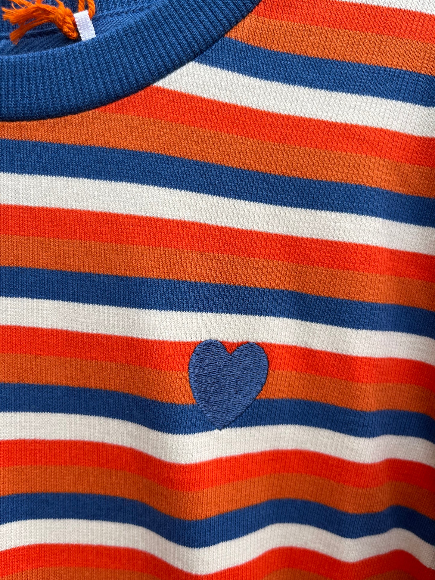 True Blue Retro Stripes School Dress 8y (128cm)