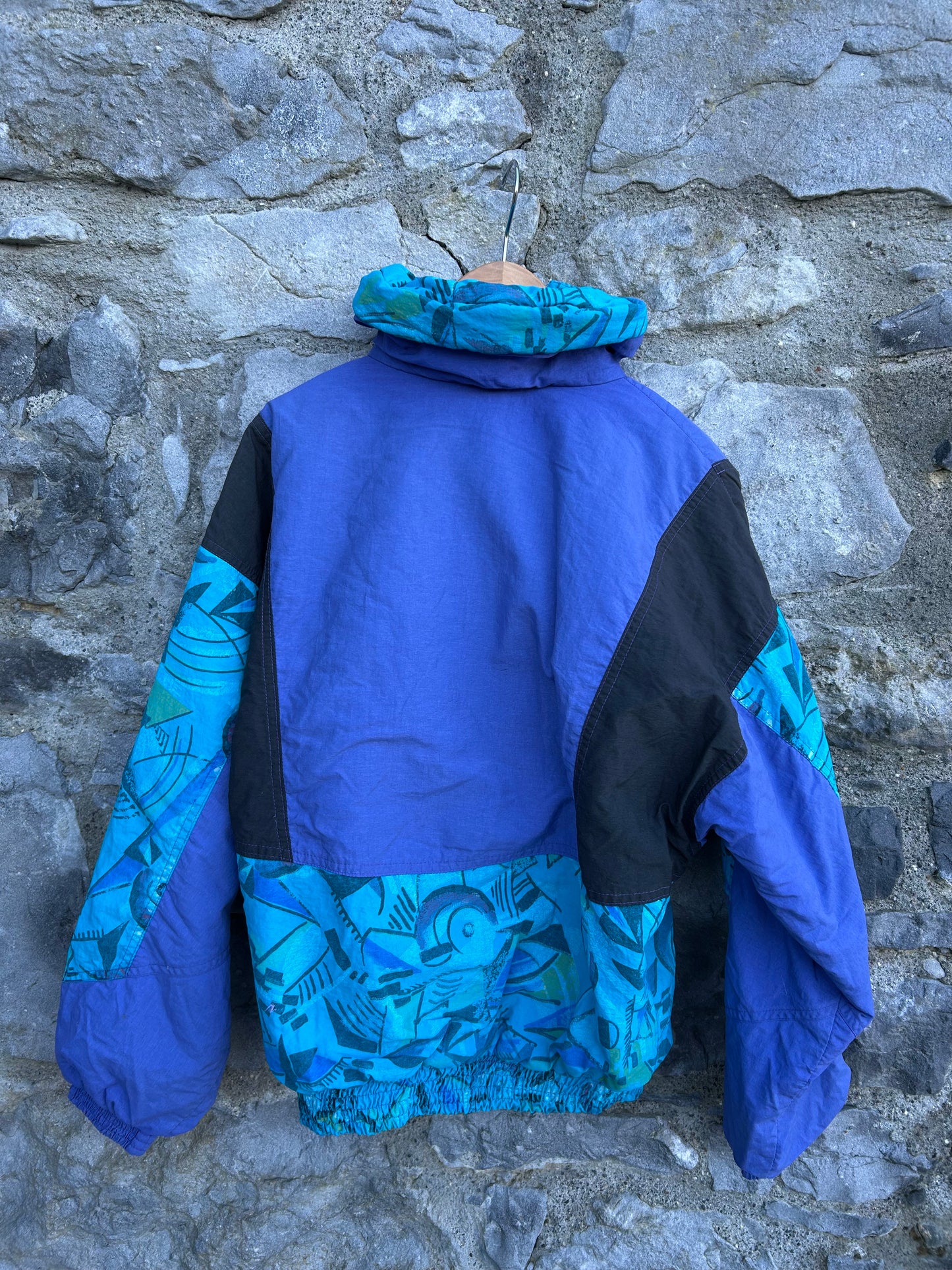 80s purple and blue abstract jacket 12y (152cm)