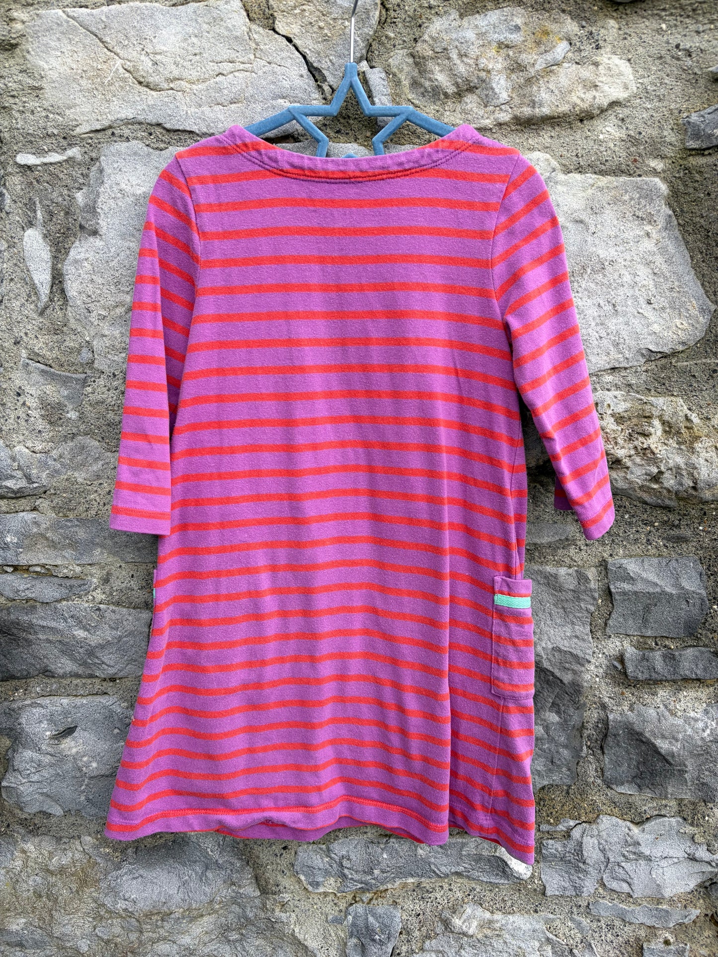 MB Purple stripy dress 5-6y (110-116cm)