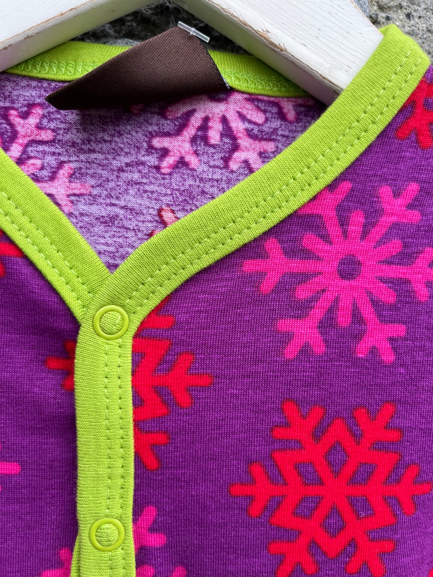 Pink snowflakes onesie 0-1m (50-56cm)