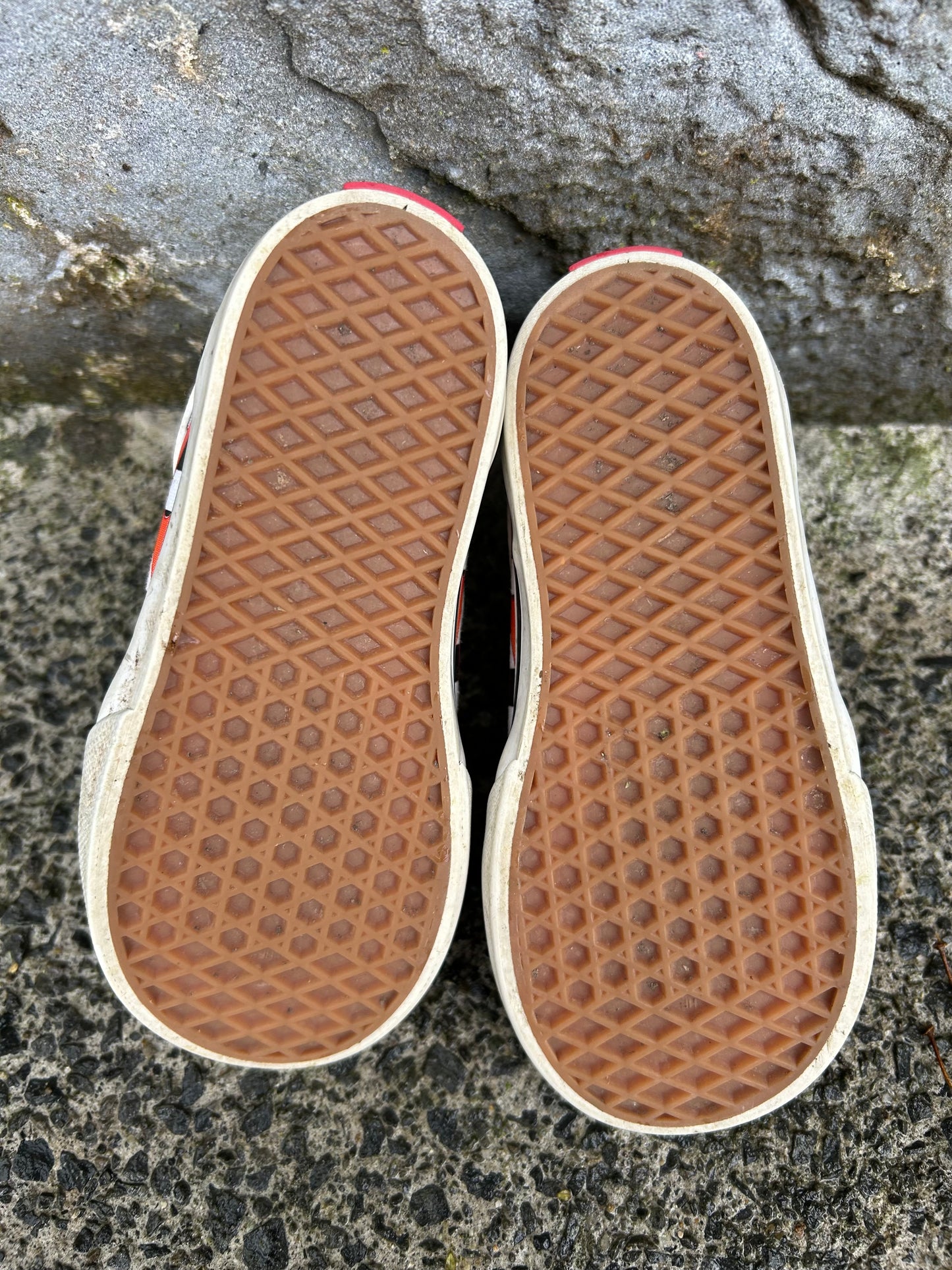 Fire&black checker trainers uk 7.5 (eu 24.5)